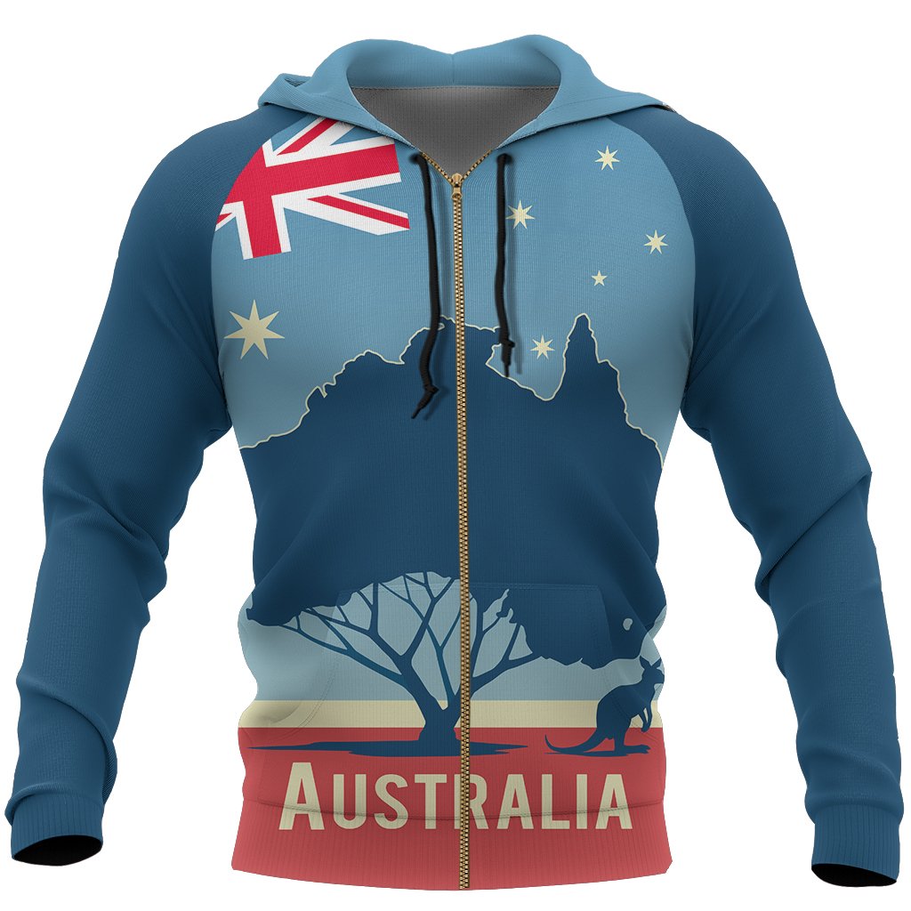 zip-up-hoodie-australia-map-hoodie-kangaroo-is-under-the-tree-map-unisex