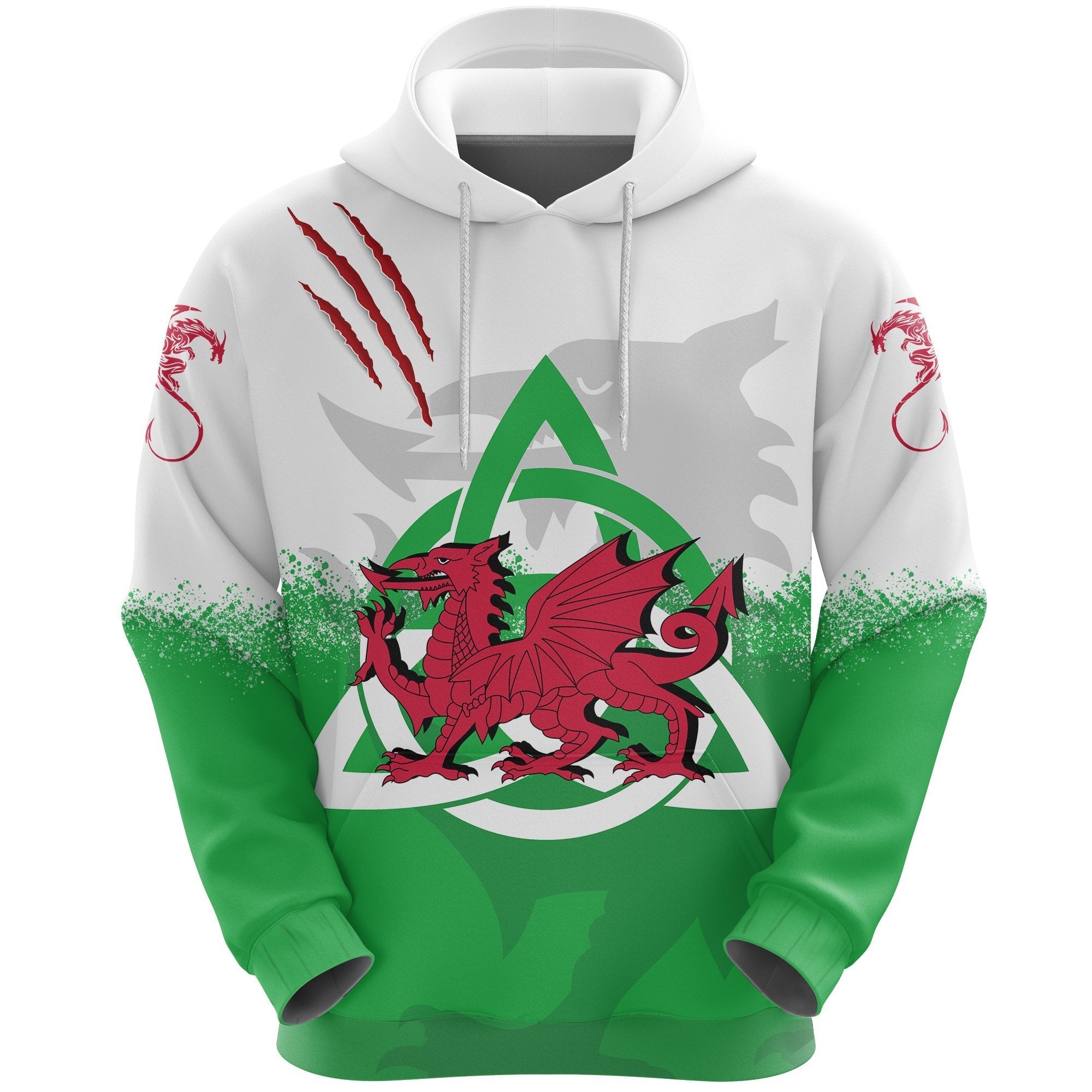 Wales Hoodie Dragon Red