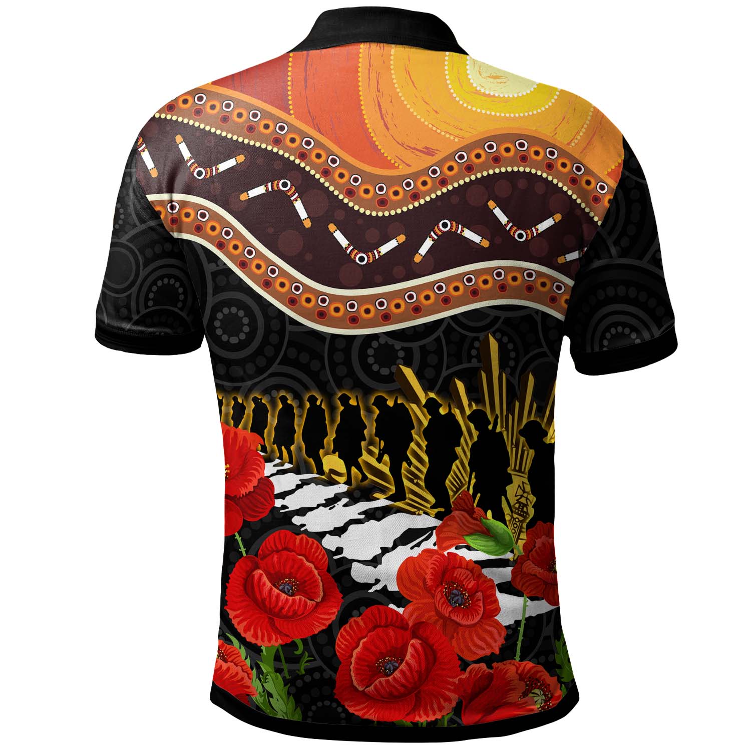 new-zealand-anzac-day-polo-shirt-custom-personalised-remembrance-with-poppy-flower-anzac