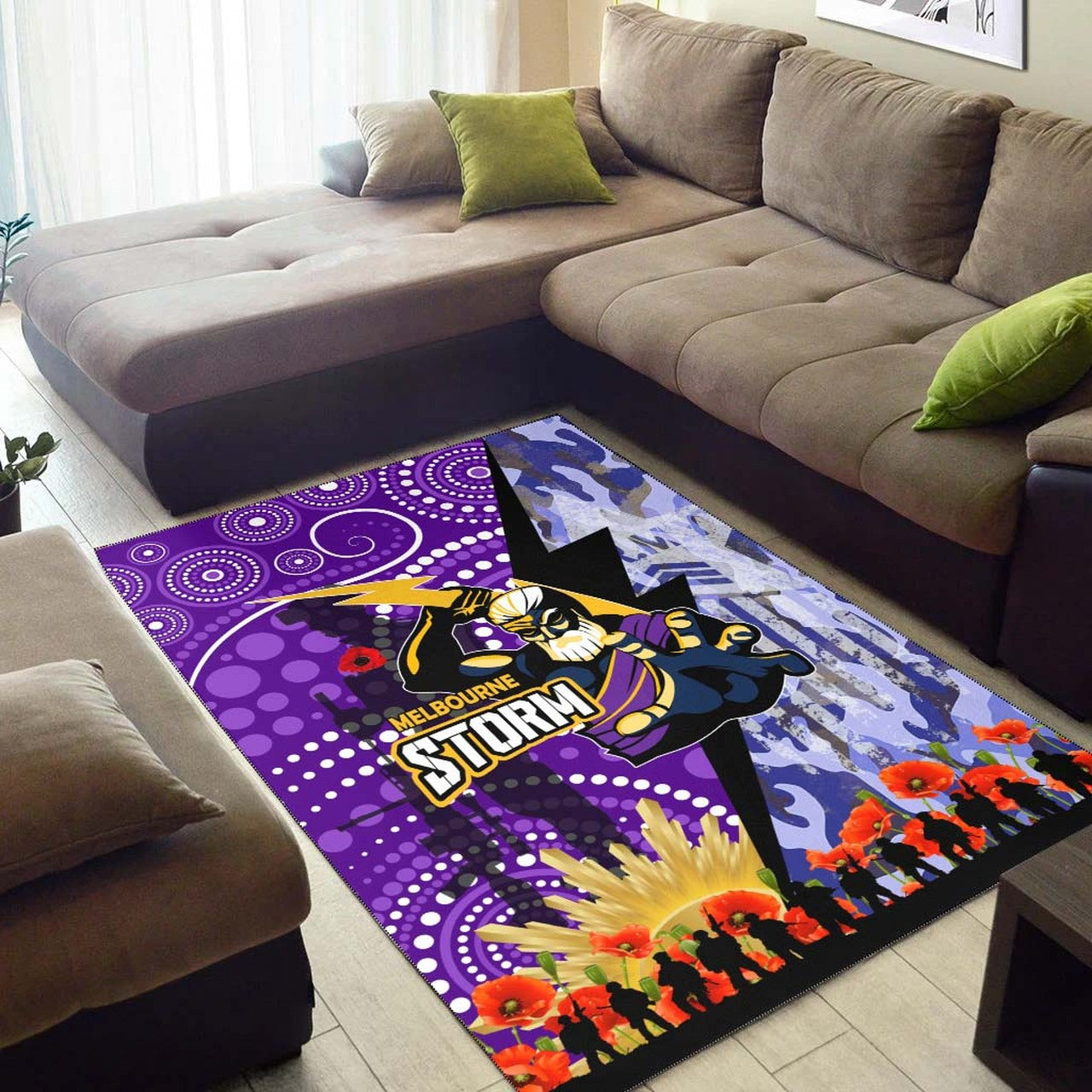 storm-anzac-aboriginal-area-rug-melbourne-storm-with-remembrance-day-poppy-flower-area-rug