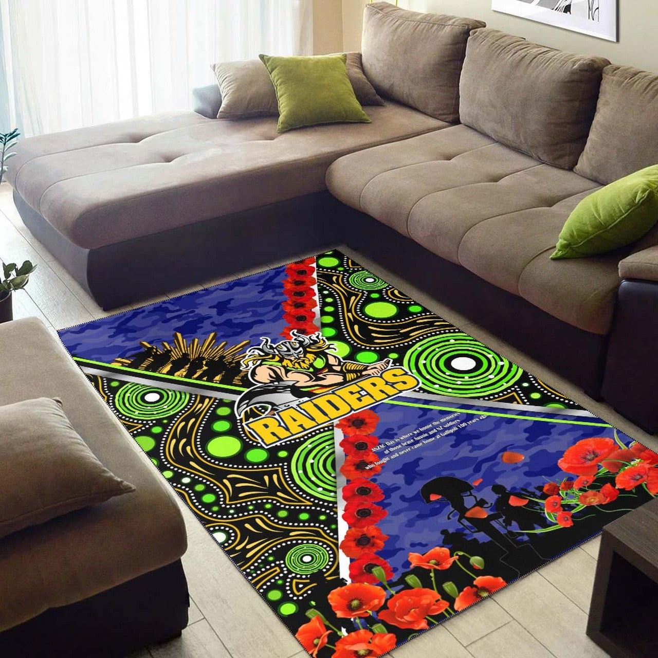 raiders-rugby-anzac-aboriginal-area-rug-canberra-raiders-with-anzac-day-poppy-flower-area-rug