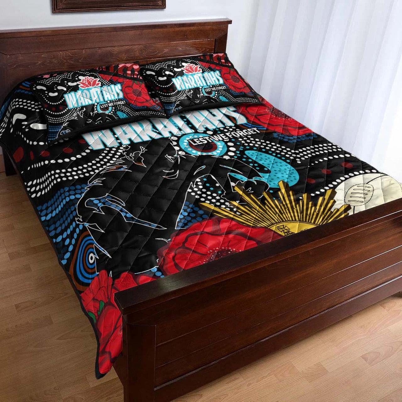 waratahs-rugby-quilt-bed-set-indigenous-waratahs-anzac-day-aboriginal-quilt-bed-set