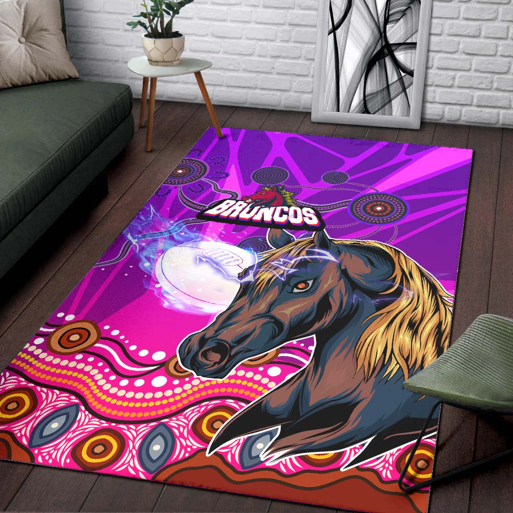 broncos-rugby-area-rug-custom-broncos-horse-rugby-with-aboriginal-low-poly-style-rug