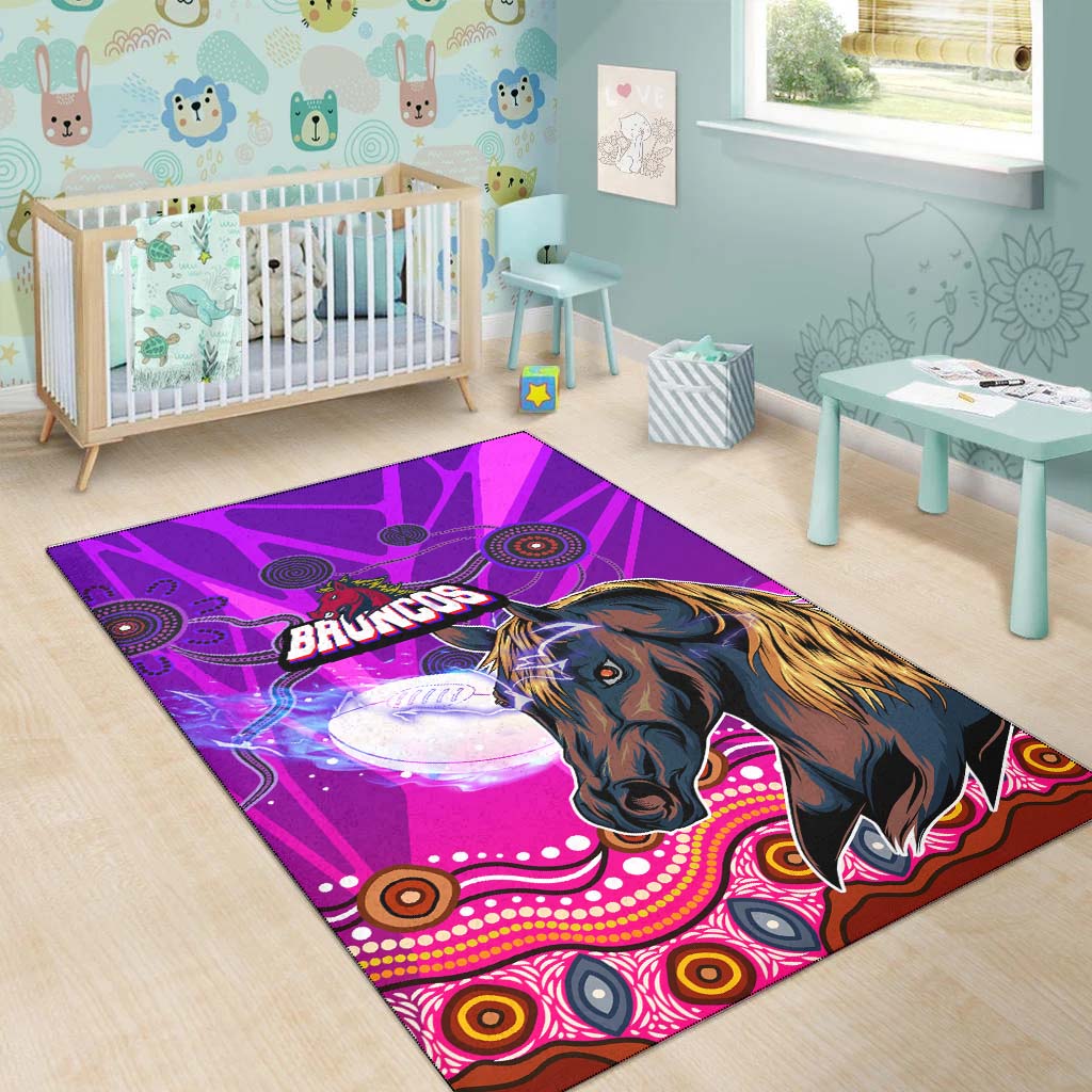 broncos-rugby-area-rug-custom-broncos-horse-rugby-with-aboriginal-low-poly-style-rug