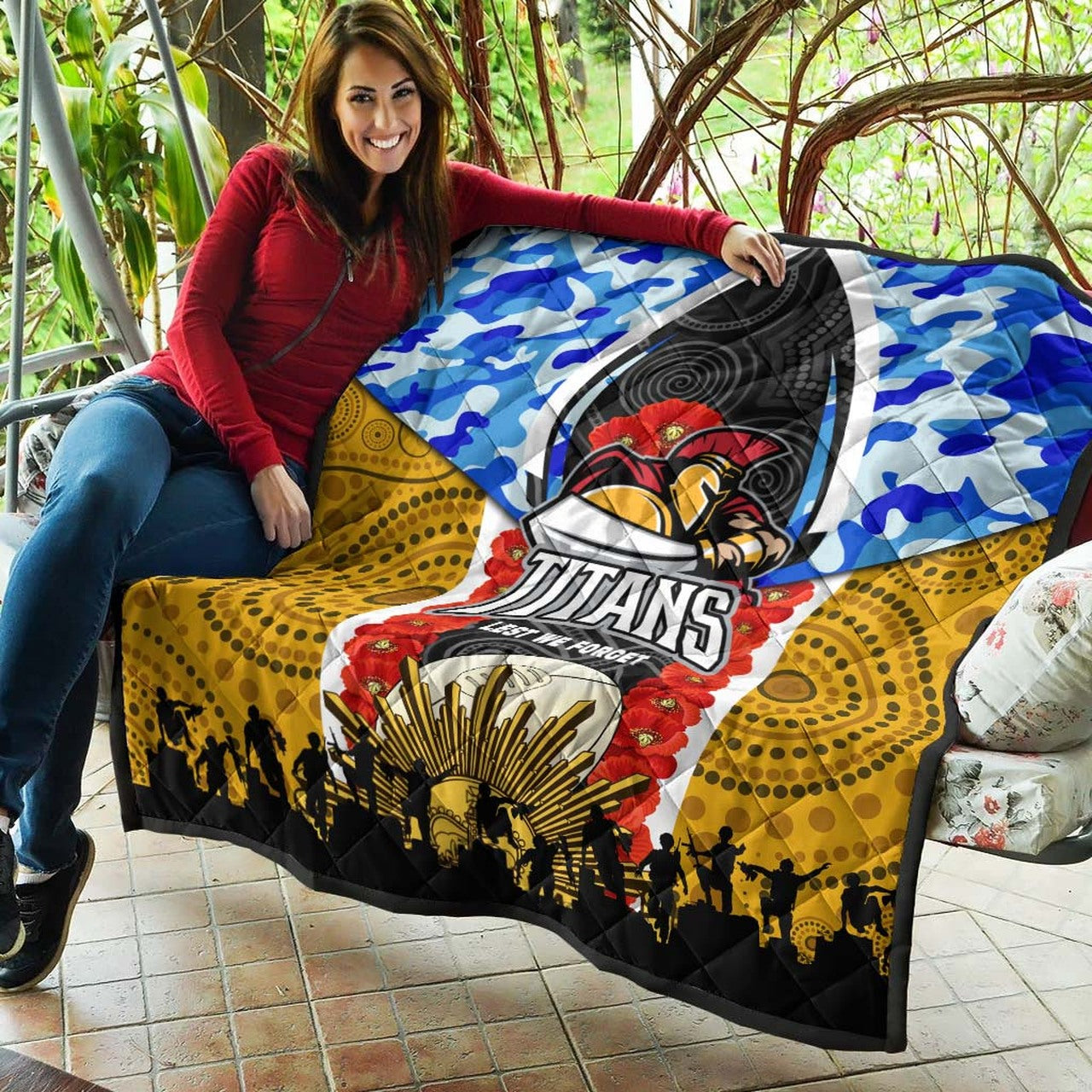 titans-rugby-anzac-aboriginal-quilt-titans-with-poppy-watercolor-flower-quilt