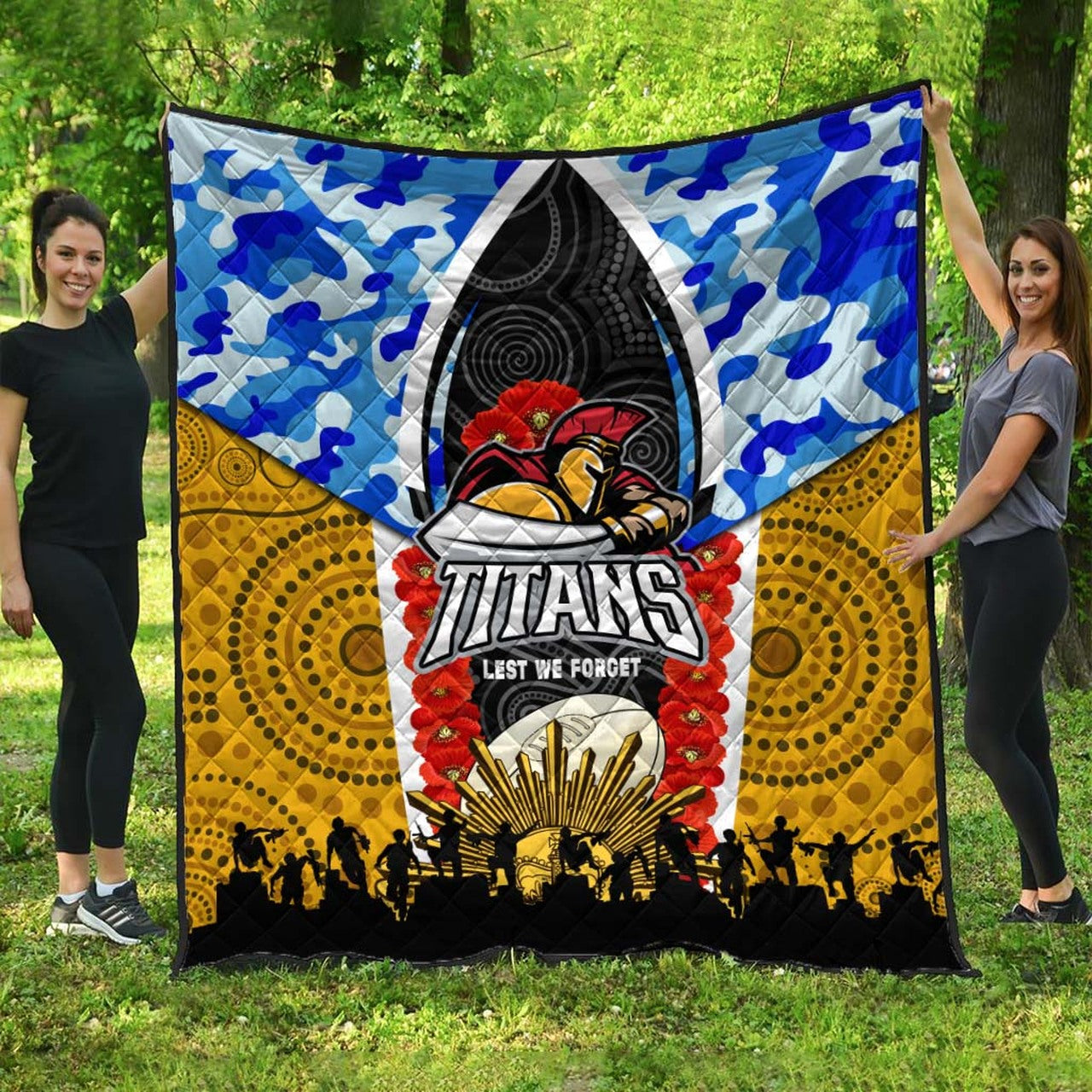 titans-rugby-anzac-aboriginal-quilt-titans-with-poppy-watercolor-flower-quilt