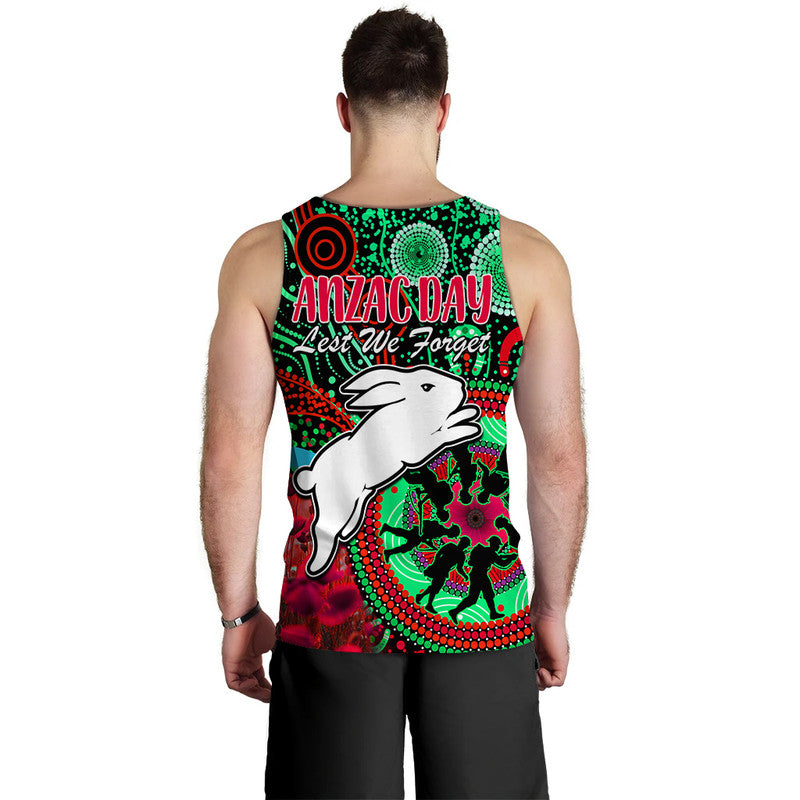 rabbitohs-rugby-anzac-men-tank-top-aboriginal-military-and-poppy-flowers