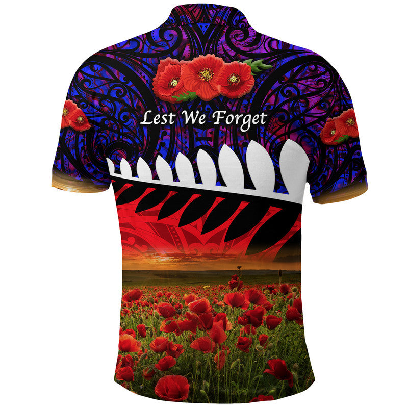 new-zealand-maori-anzac-polo-shirt-poppy-vibes-purple