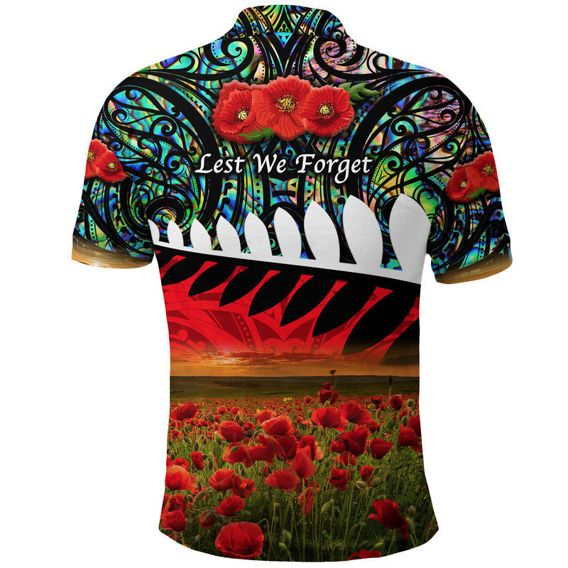 new-zealand-maori-anzac-polo-shirt-poppy-vibes-paua-shell