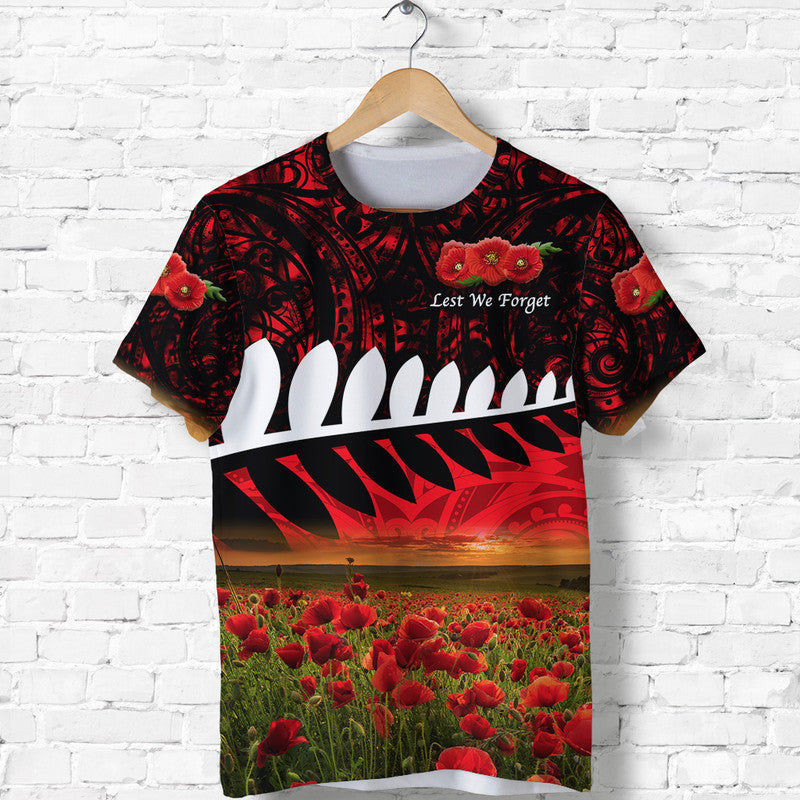 custom-personalised-new-zealand-maori-anzac-t-shirt-poppy-vibes-red