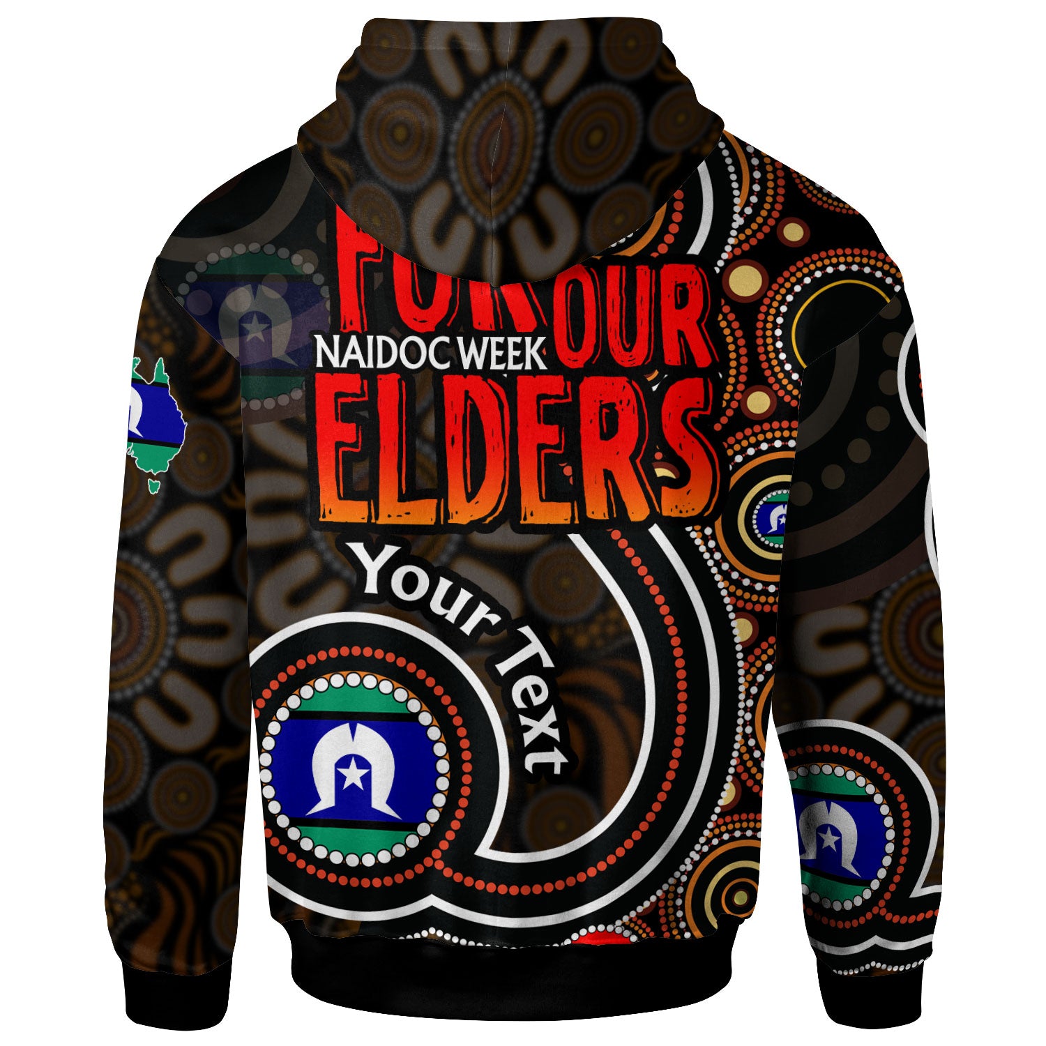 naidoc-week-2023-hoodie-custom-for-our-elders-aboriginal-inspired-dot-art-hoodie