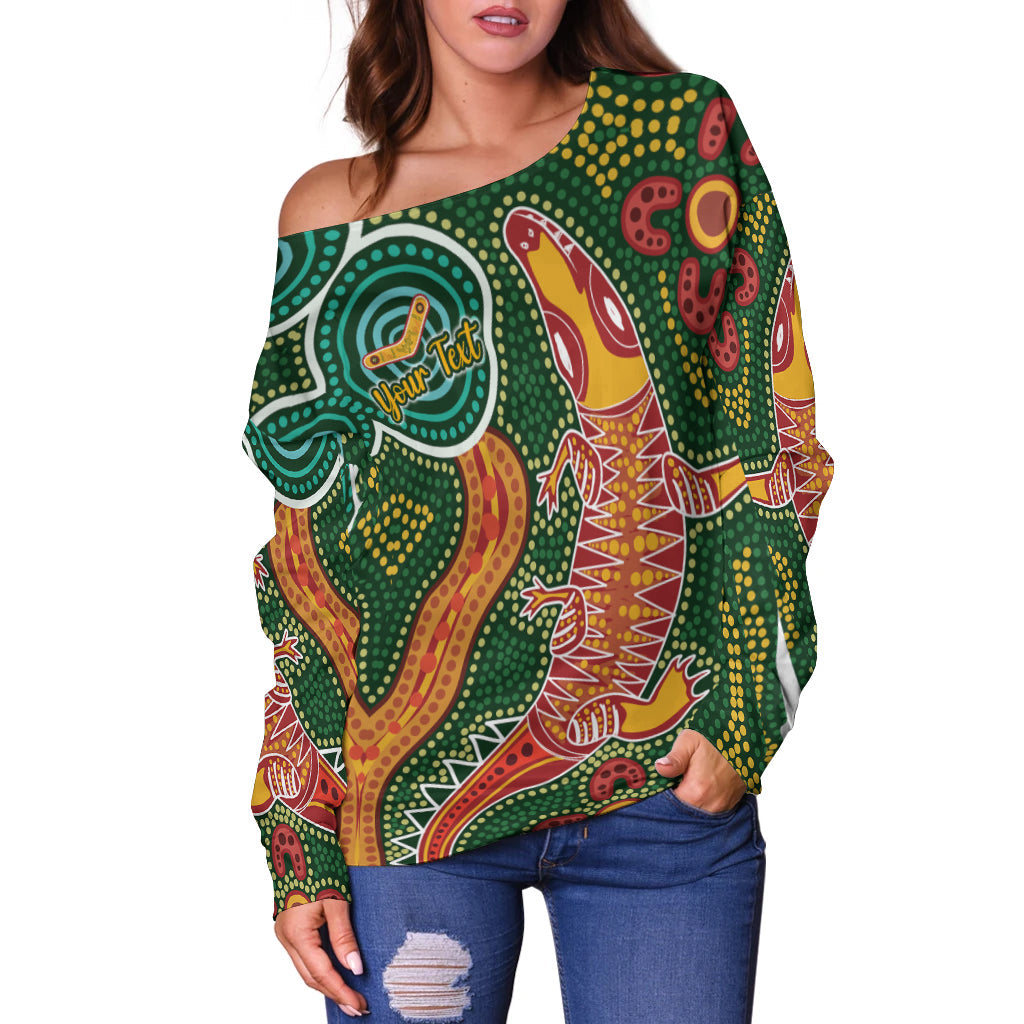 custom-personalised-aboriginal-art-crocodile-off-shoulder-sweater-you-are-number-one