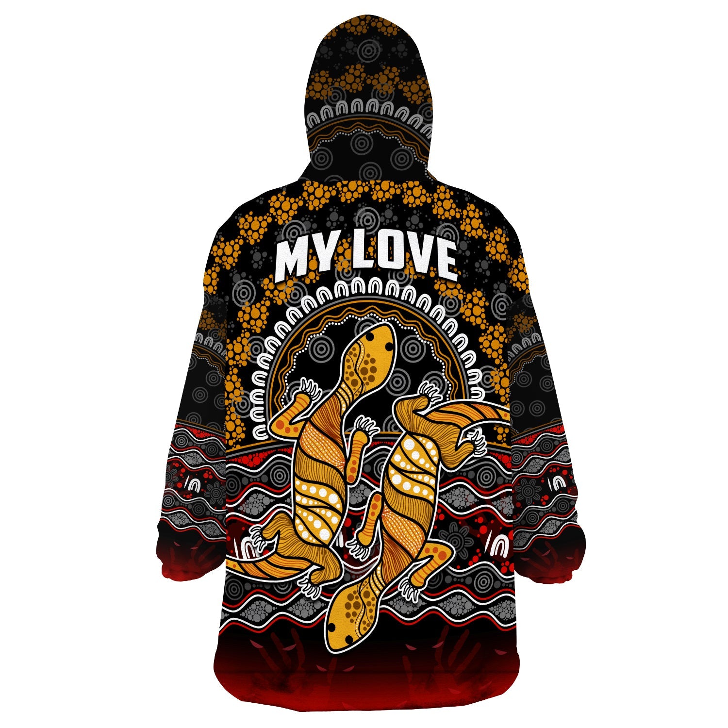 custom-personalised-australia-valentine-wearable-blanket-hoodie-aboriginal-couple-lizards-my-love