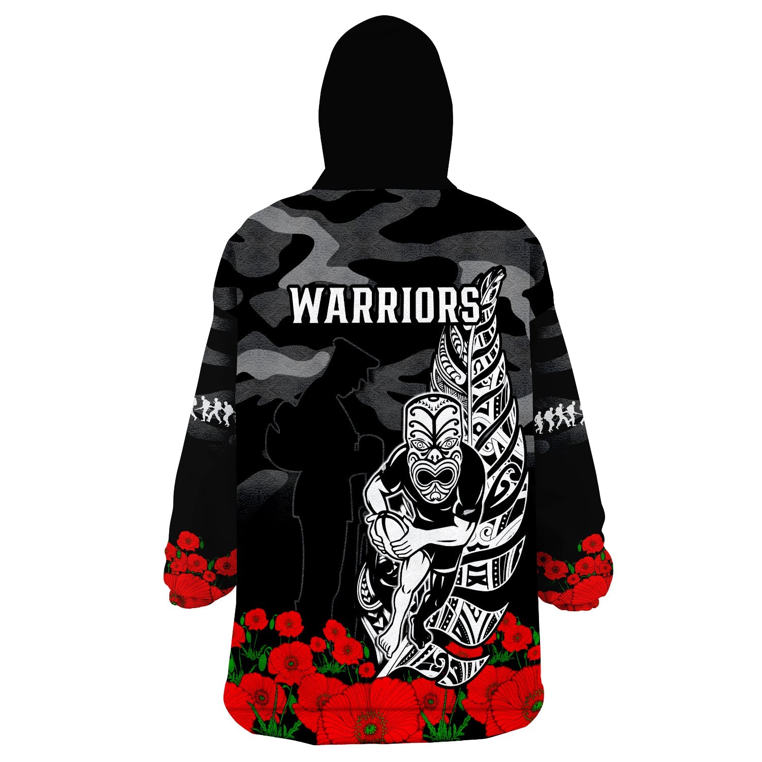 warriors-anzac-2023-wearable-blanket-hoodie-nz-fern-camouflage-poppy-mix-aboriginal