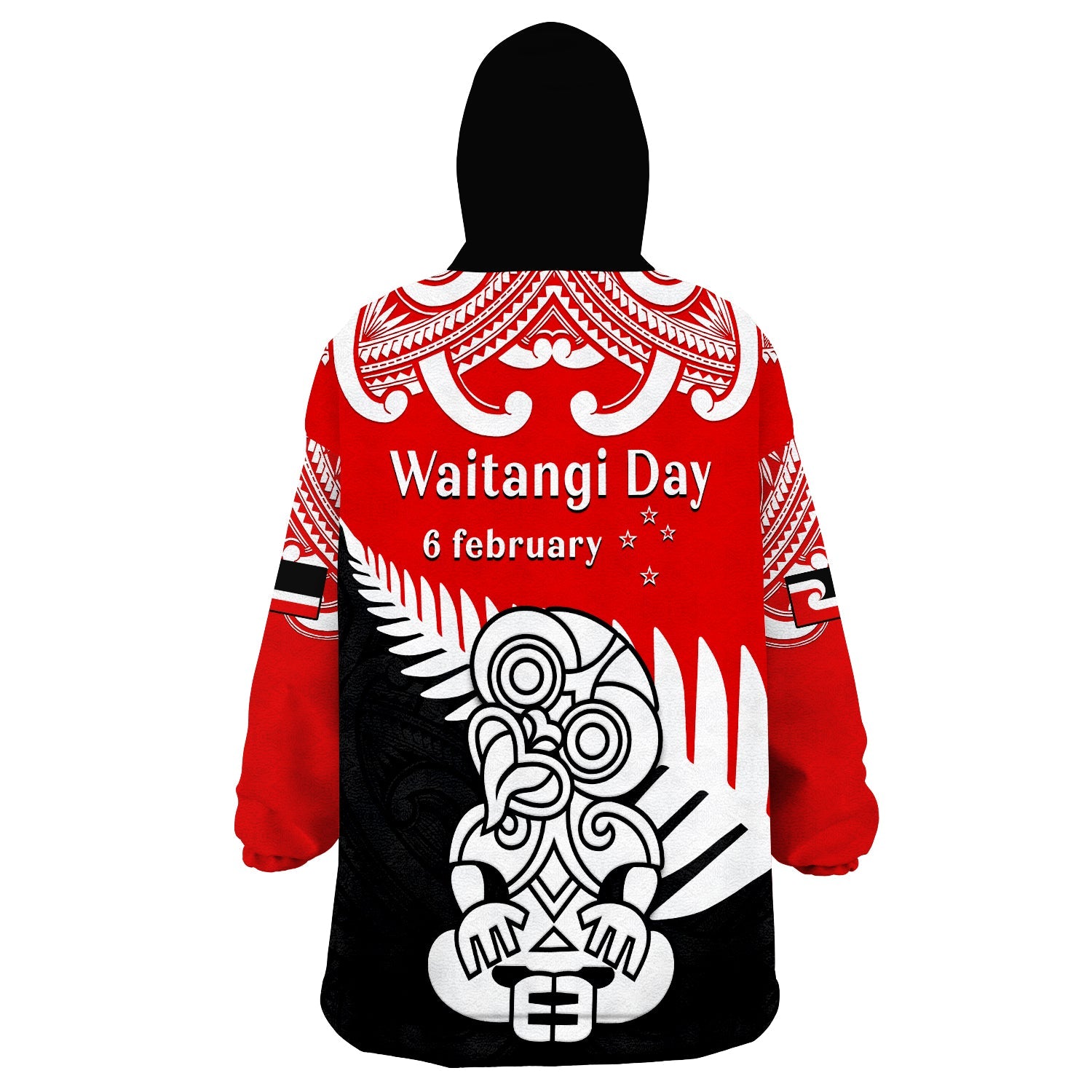 waitangi-day-wearable-blanket-hoodie-tino-rangatiratanga-flag-with-tiki-maori-fern