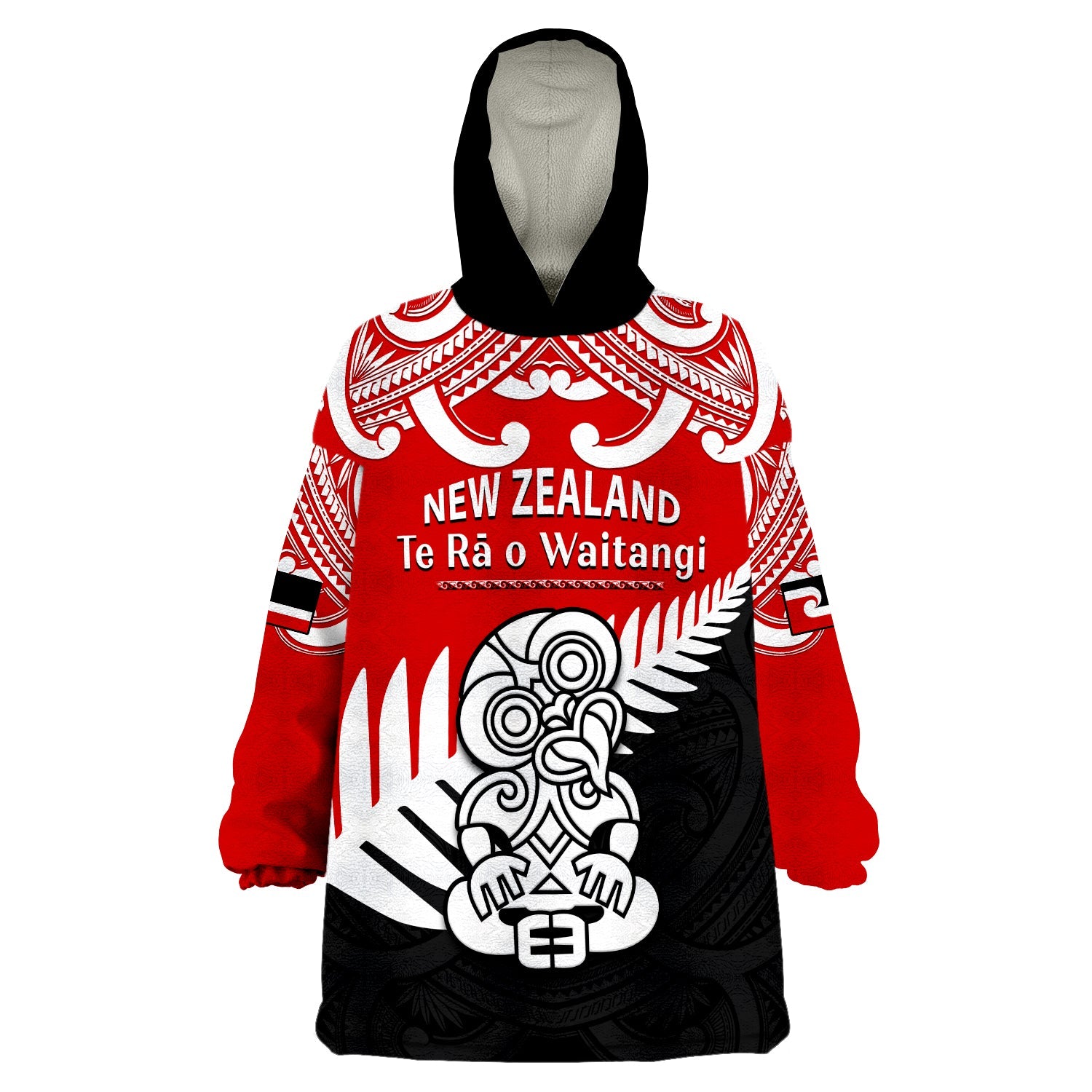 waitangi-day-wearable-blanket-hoodie-tino-rangatiratanga-flag-with-tiki-maori-fern