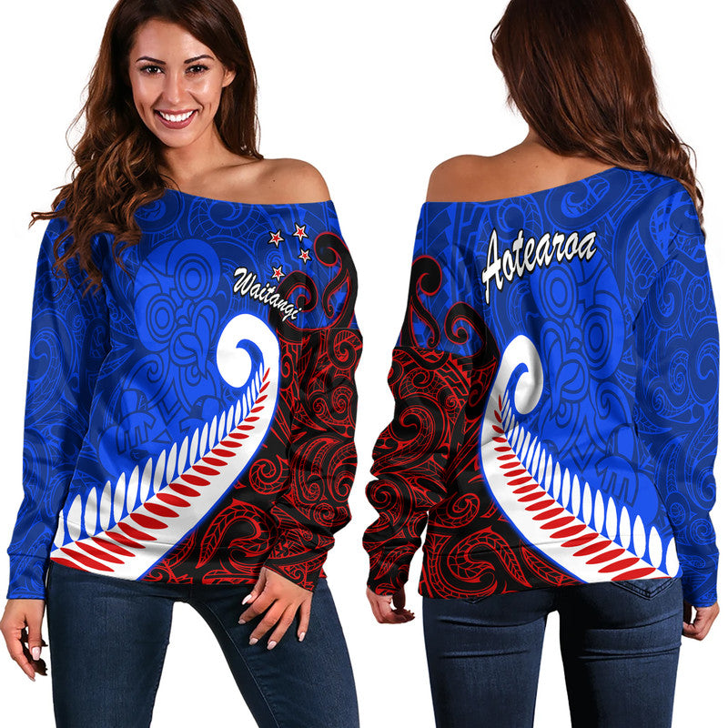 waitangi-day-women-off-shoulder-sweater-aotearoa-hei-tiki-silver-fern