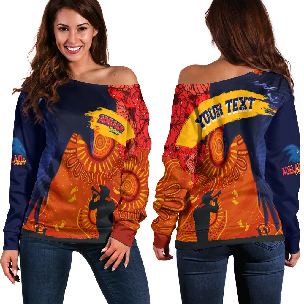 custom-personalised-adelaide-crows-indigenous-anzac-day-off-shoulder-sweater-we-will-remember