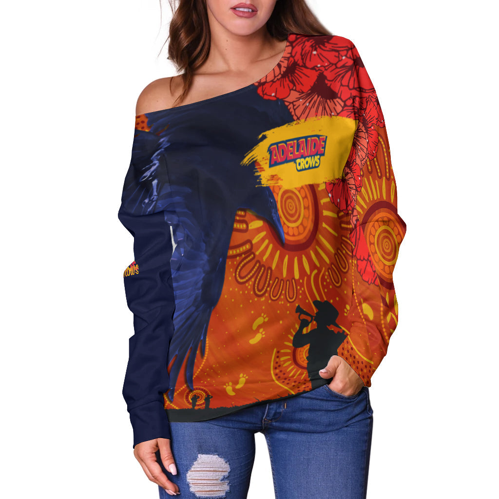 custom-personalised-adelaide-crows-indigenous-anzac-day-off-shoulder-sweater-we-will-remember