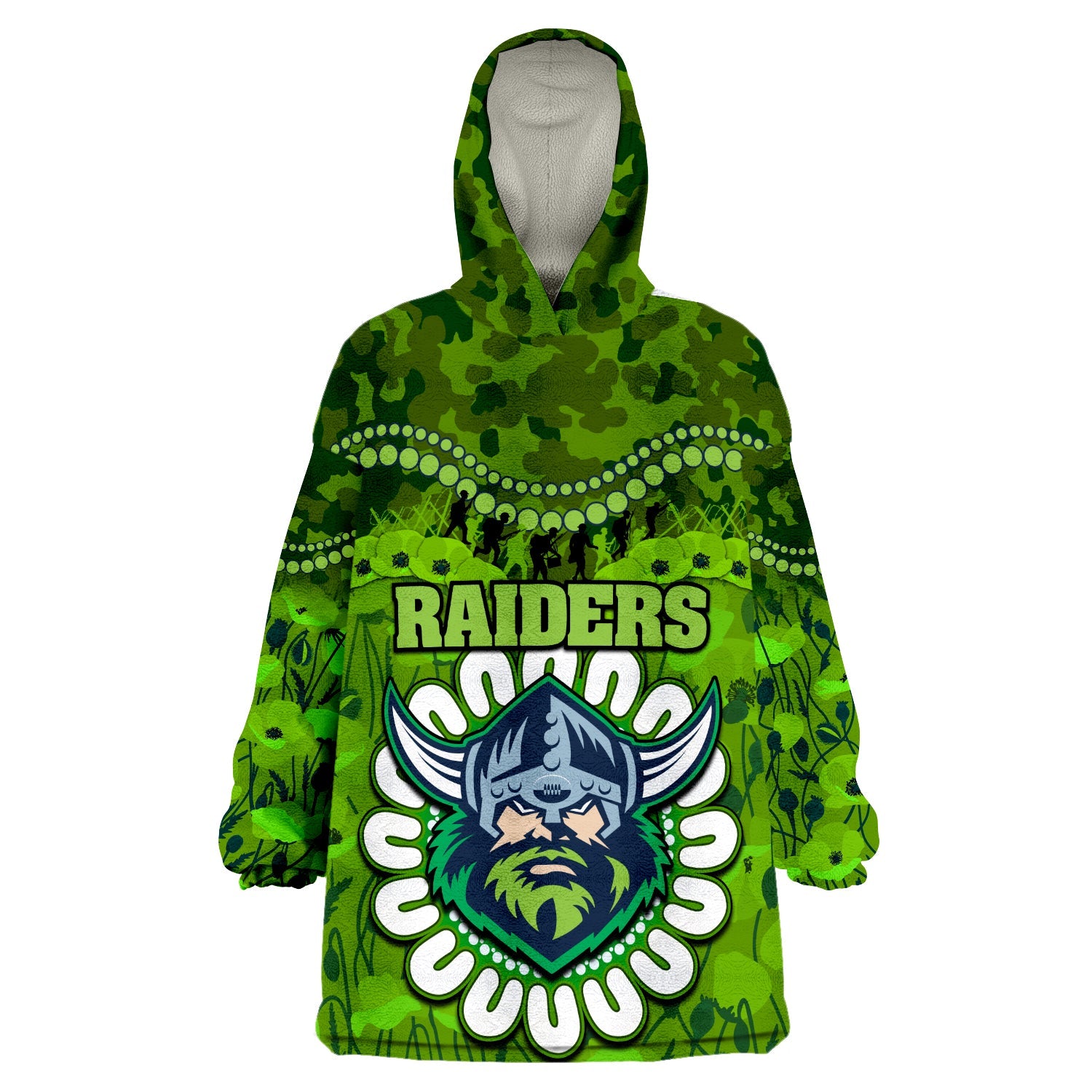 custom-personalised-raiders-rugby-anzac-wearable-blanket-hoodie-camouflage-poppy