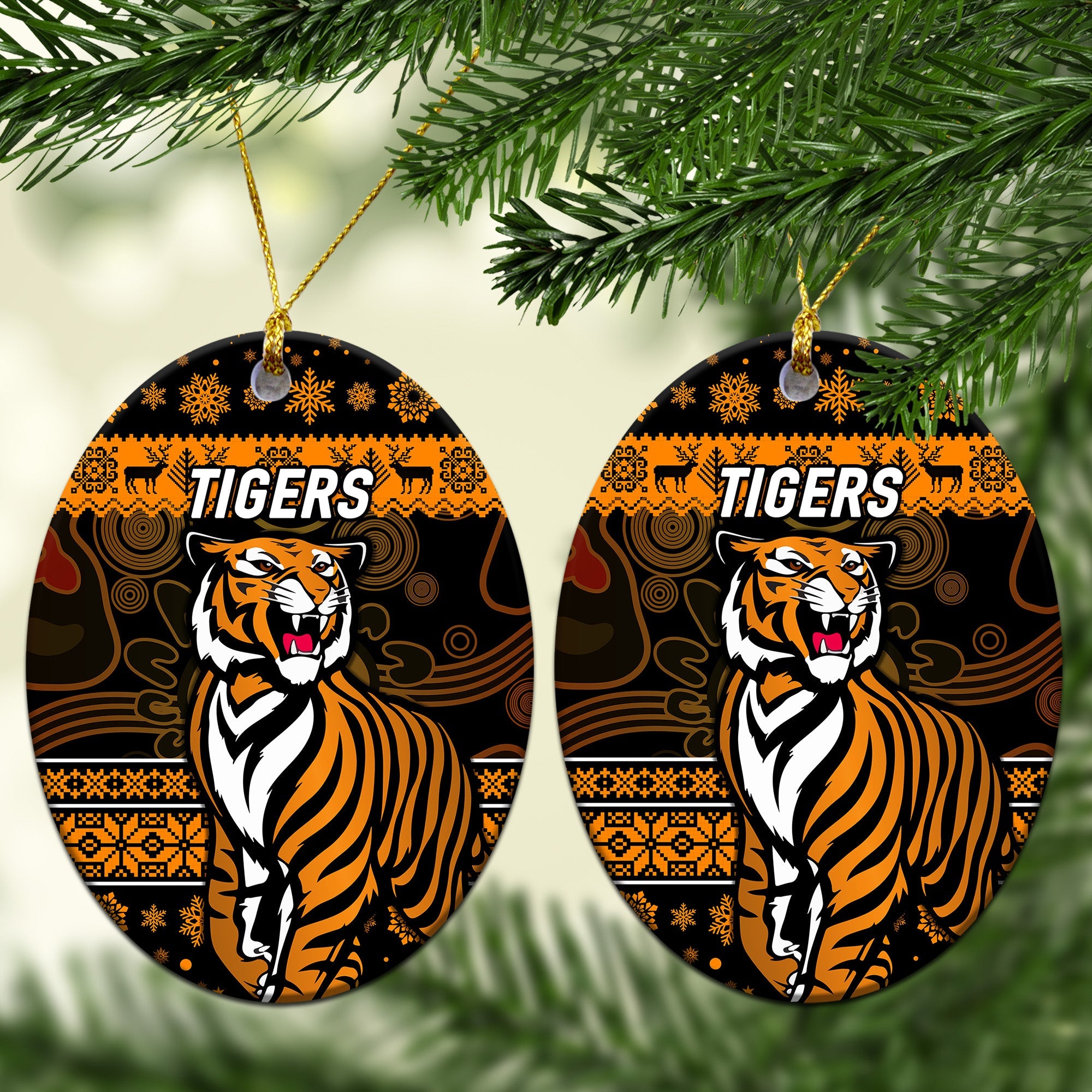 wests-tigers-christmas-ornament-simple-style