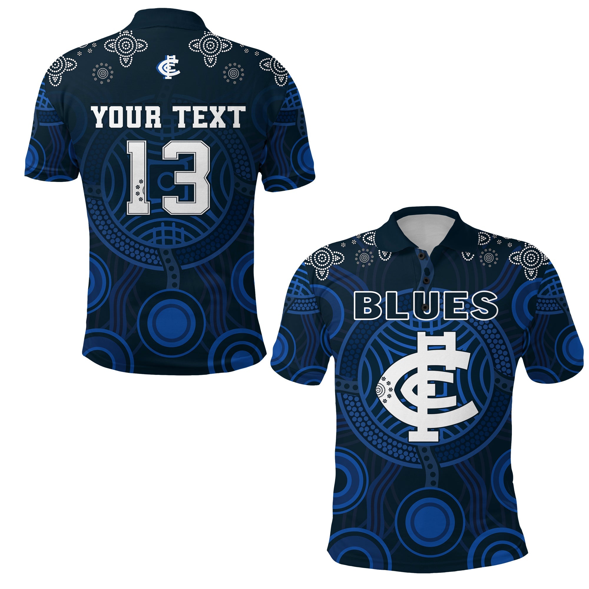 custom-personalised-blues-indigenous-polo-shirt-2021-football-season-custom-text-and-number