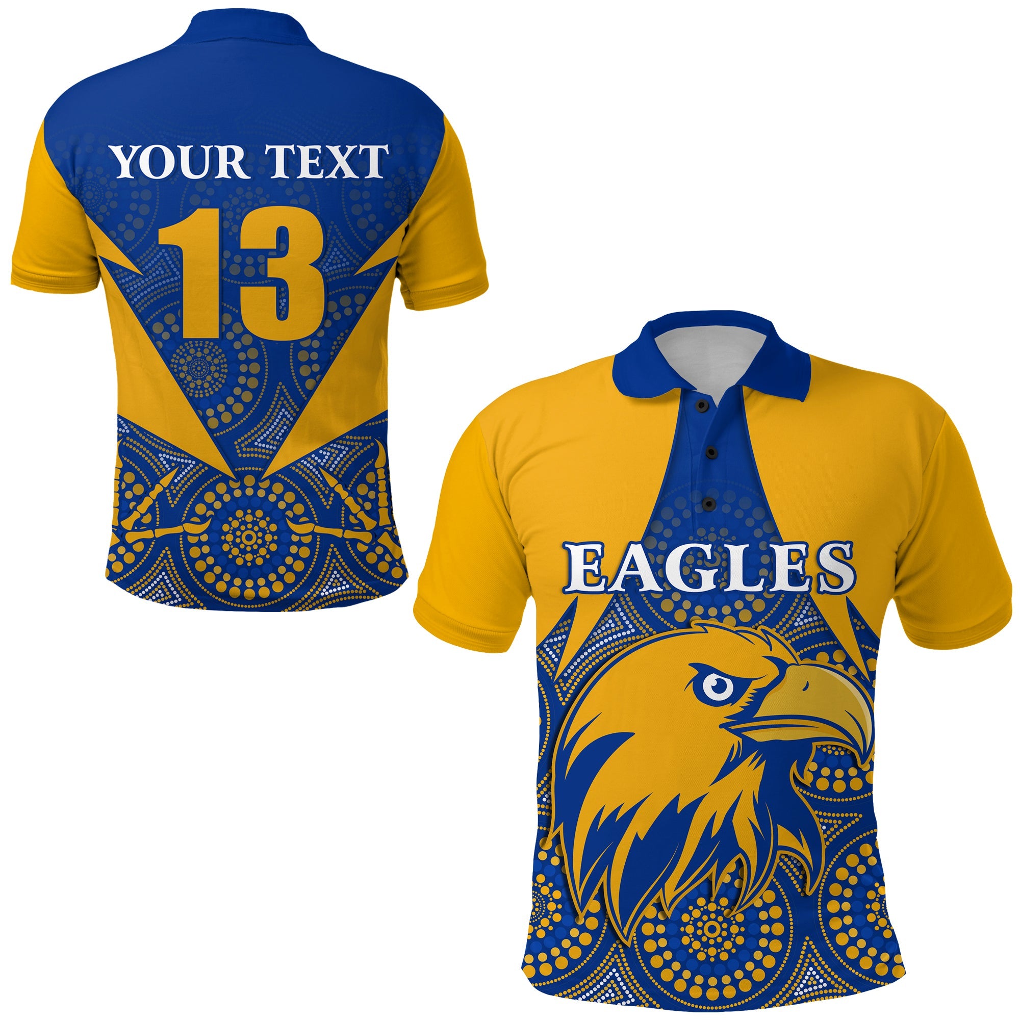 custom-personalised-eagles-indigenous-polo-shirt-west-coast-2021-version-gold-custom-text-and-number