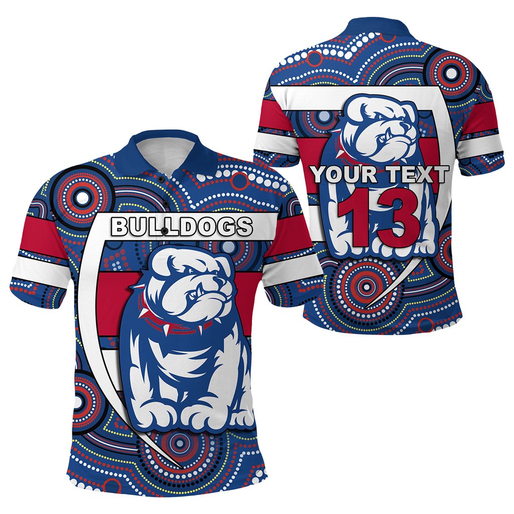 custom-personalised-western-football-bulldogs-polo-shirt-redamancy-indigenous-australian-custom-text-and-number