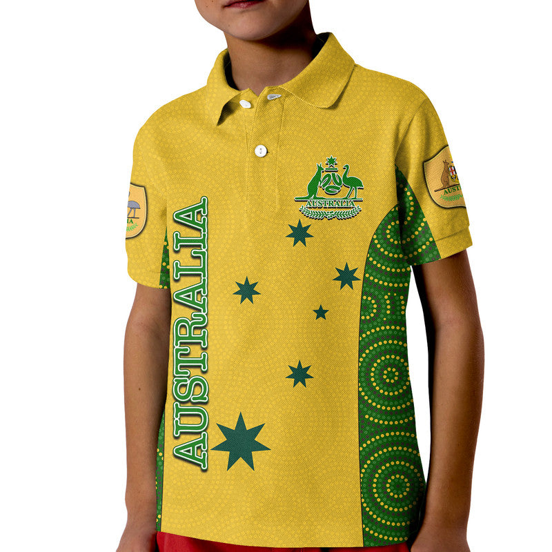 custom-personalised-and-number-australia-soccer-polo-shirt-aboriginal-dot-patterns