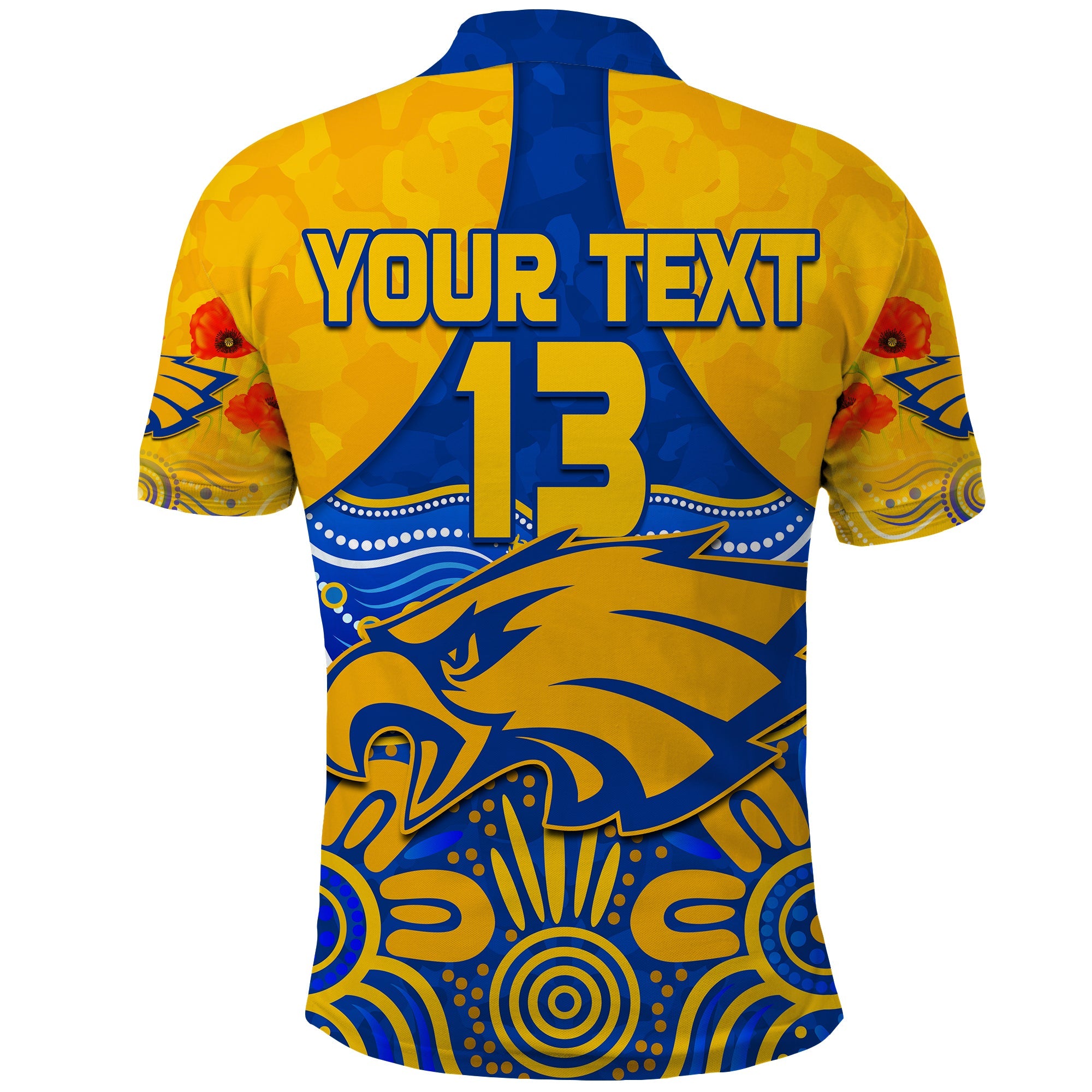 custom-text-and-number-eagles-anzac-2022-polo-shirt-west-coast-aboriginal-remember-them