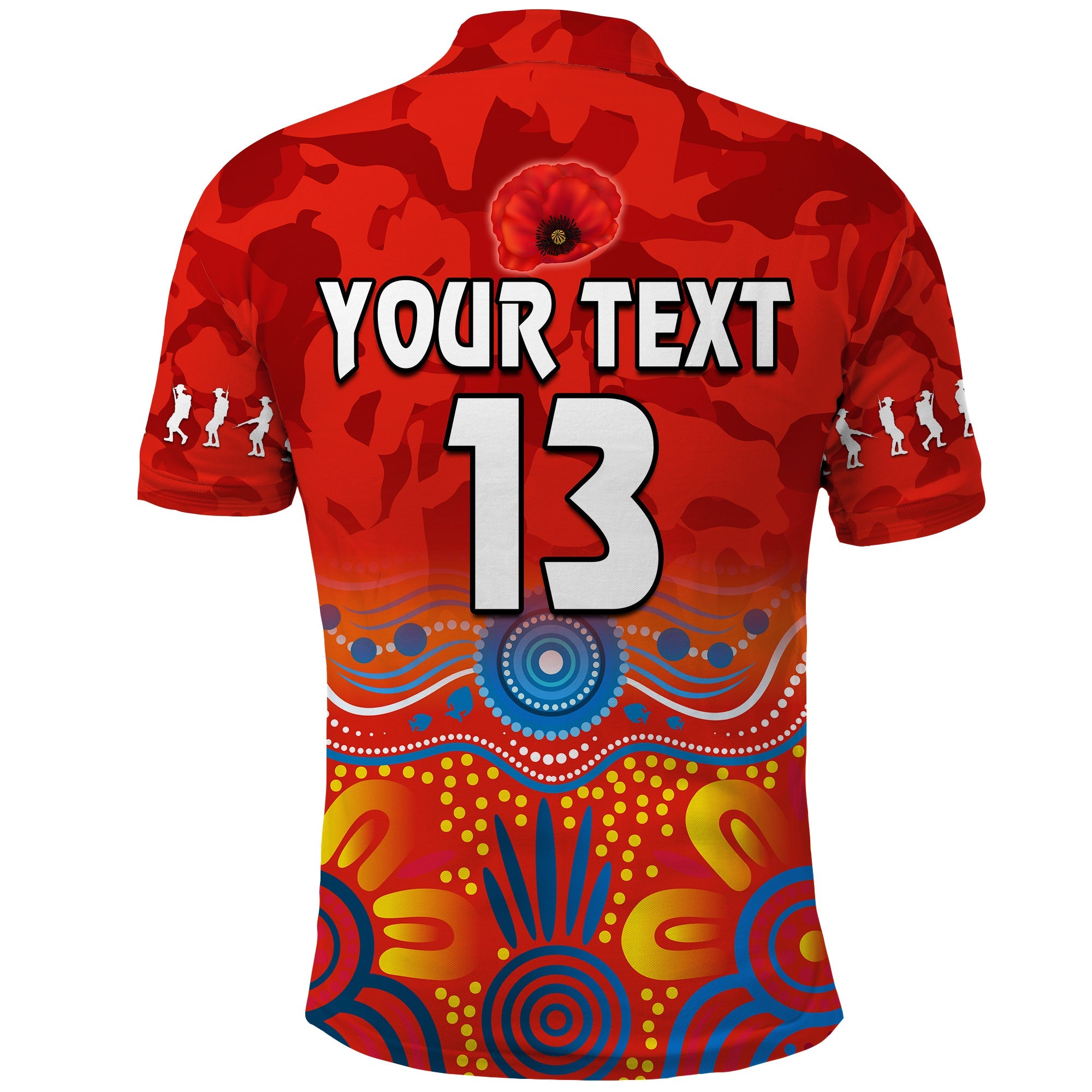 custom-text-and-number-suns-anzac-2022-polo-shirt-gold-coast-aboriginal-poppy