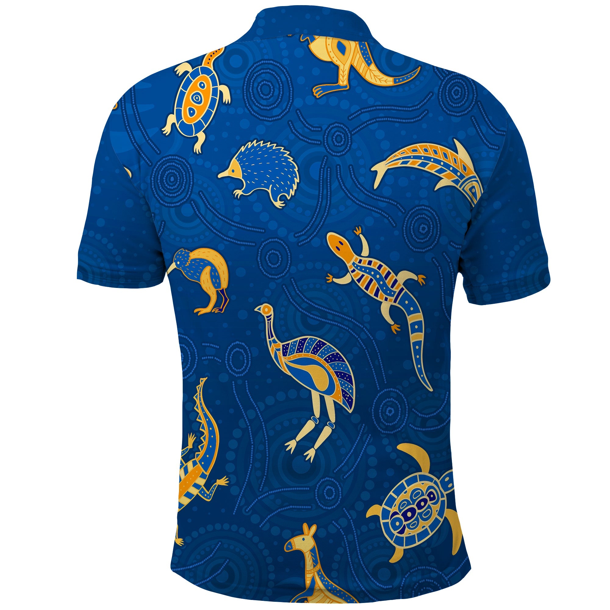 aboriginal-art-polo-shirt-animals-australia-version-blue