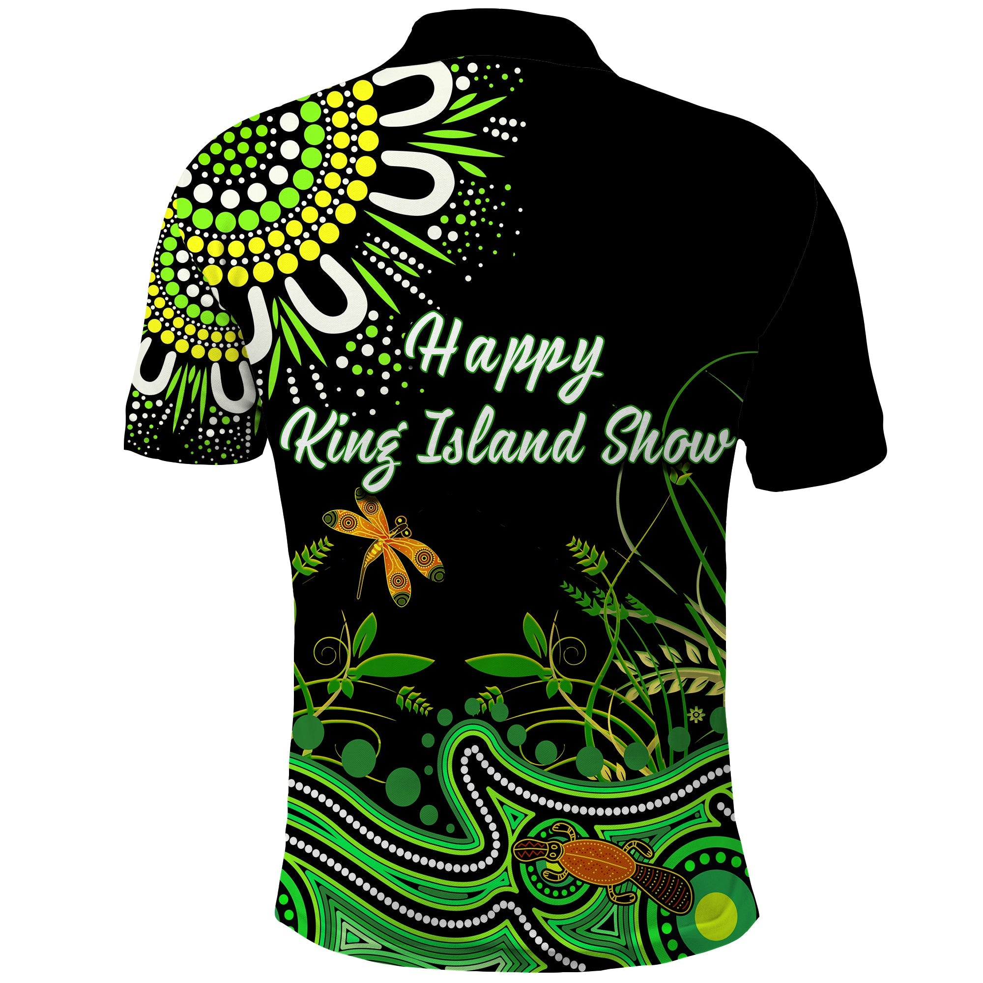 custom-personalised-happy-king-island-show-polo-shirt-aboriginal-tasmania-australia