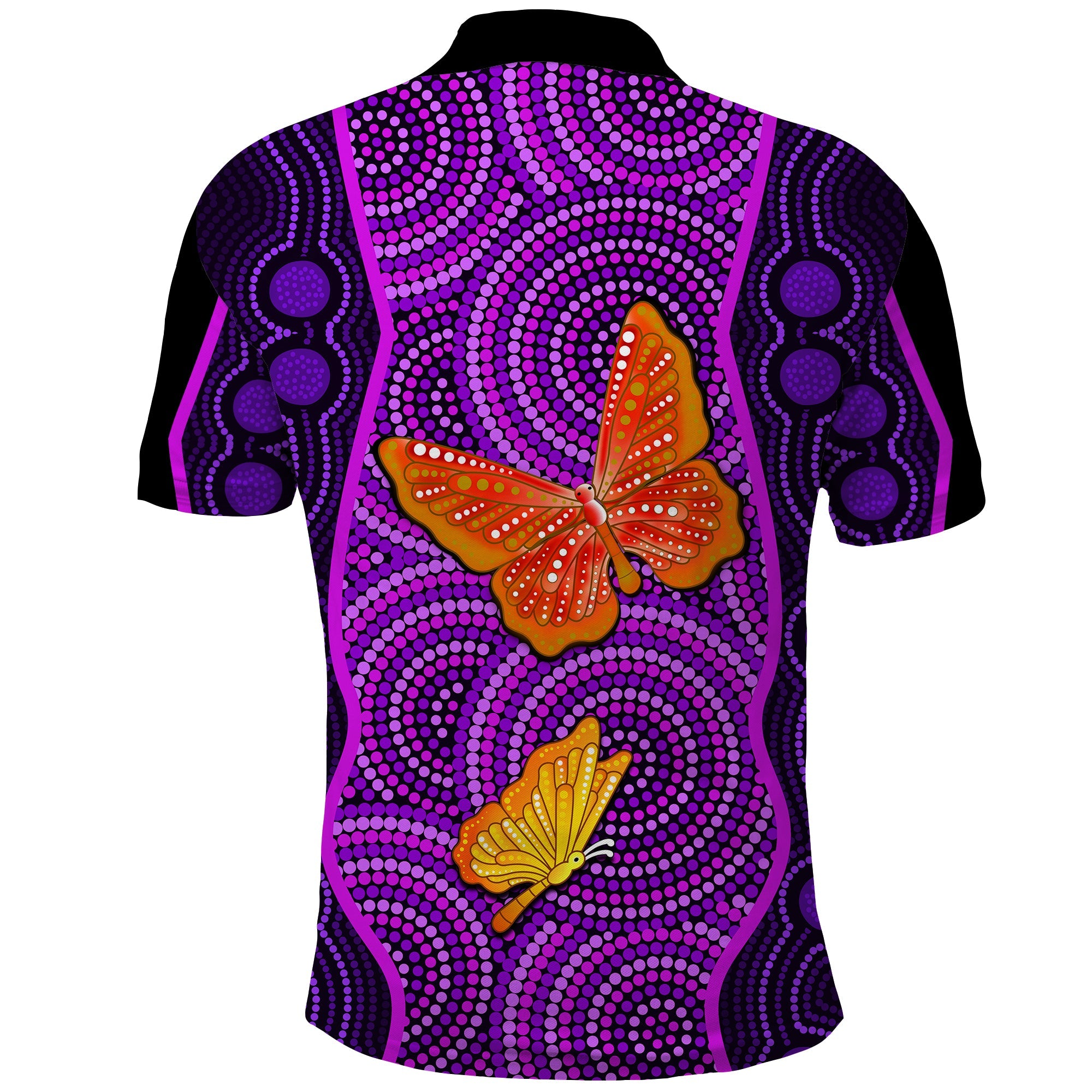 aboriginal-dot-polo-shirt-butterfly-natural-beauty