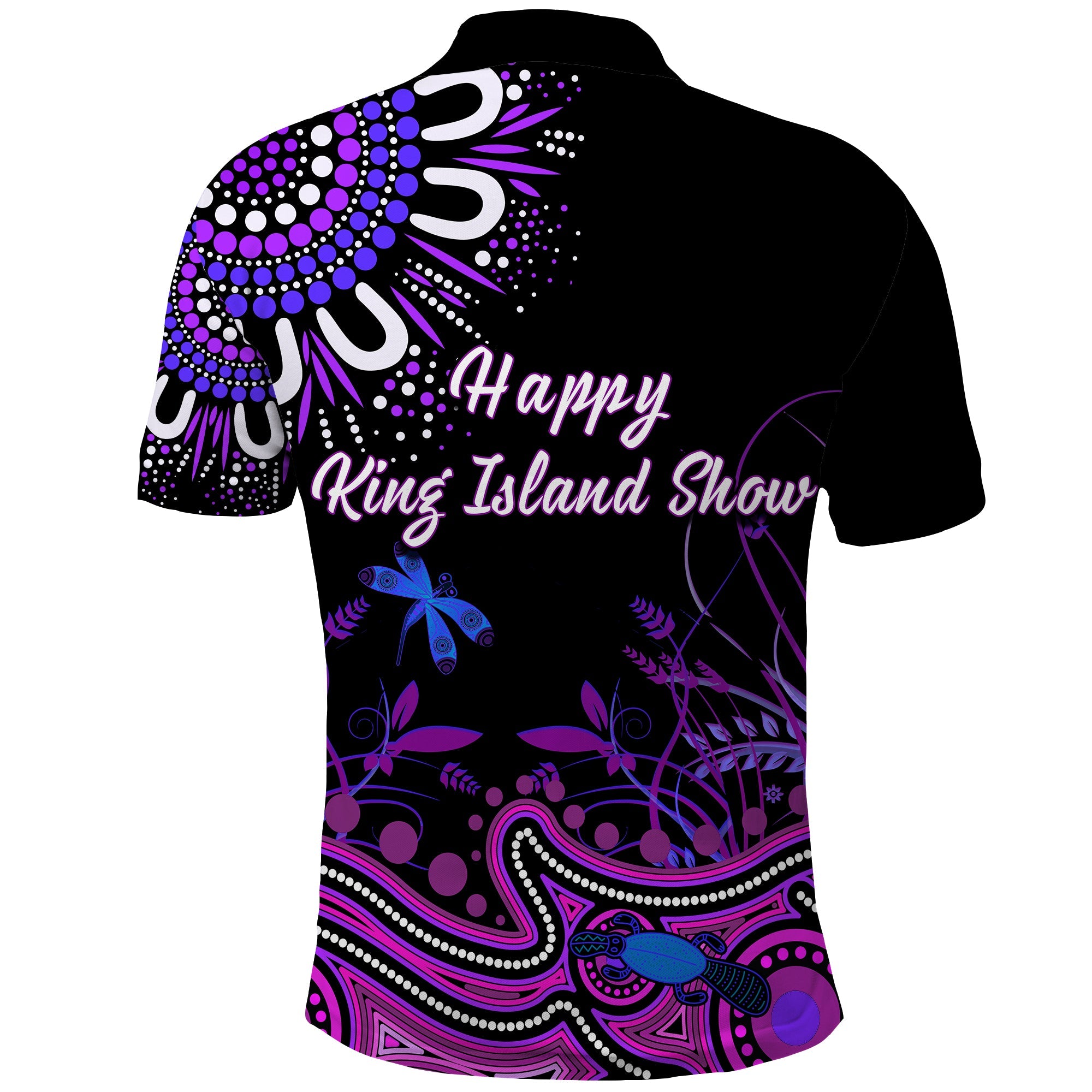 custom-personalised-happy-king-island-show-polo-shirt-aboriginal-tasmania-australia-version-purple