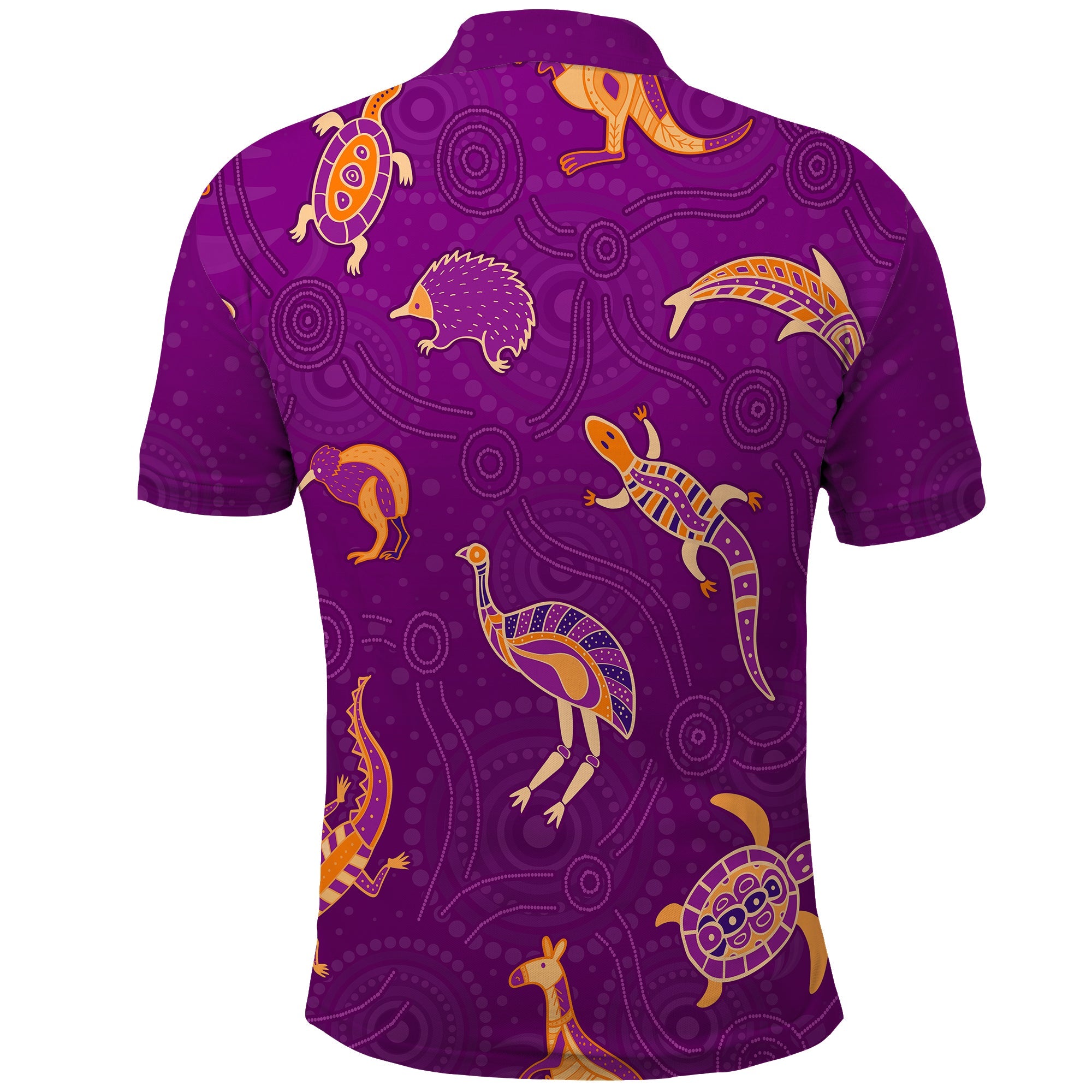 aboriginal-art-polo-shirt-animals-australia-version-purple