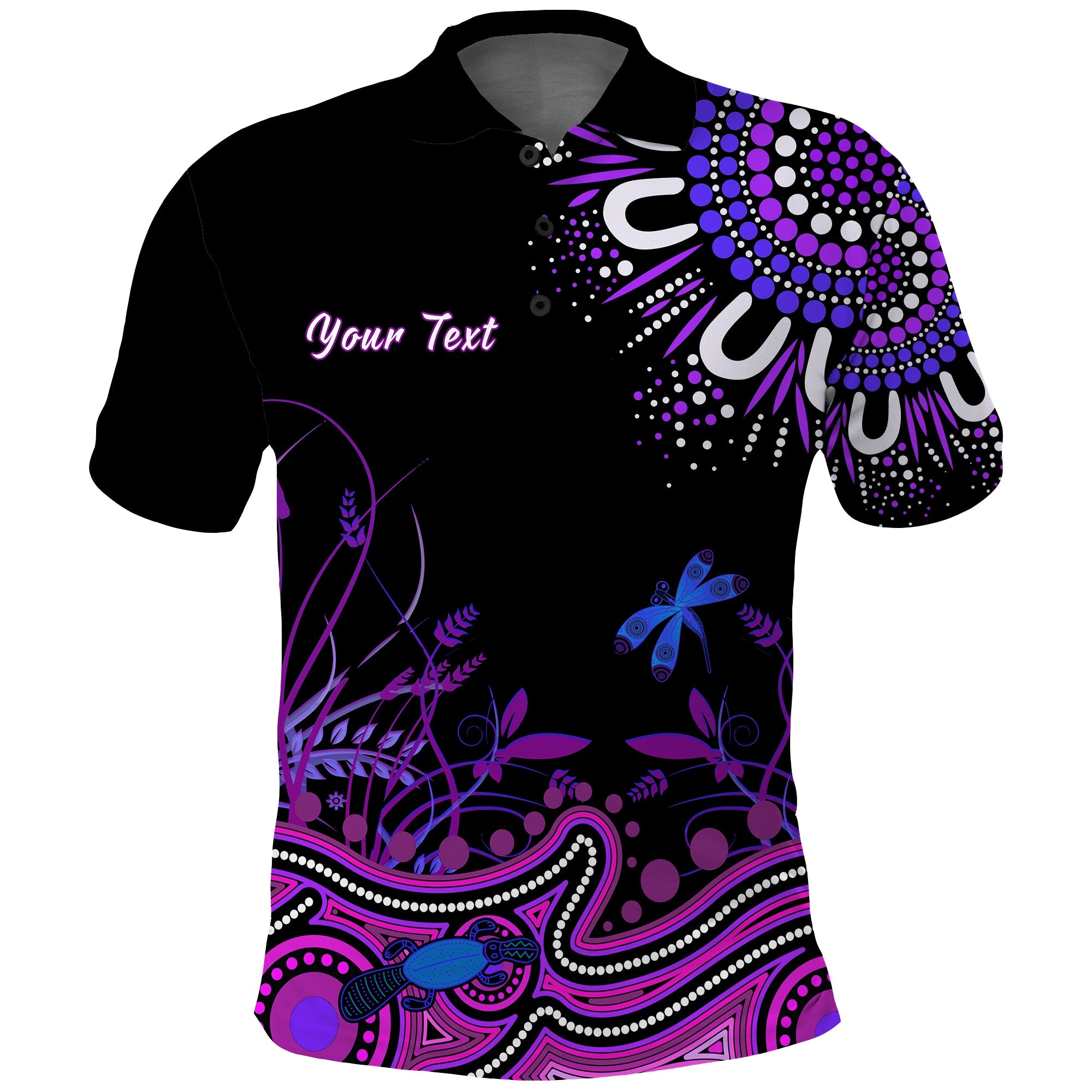 custom-personalised-happy-king-island-show-polo-shirt-aboriginal-tasmania-australia-version-purple