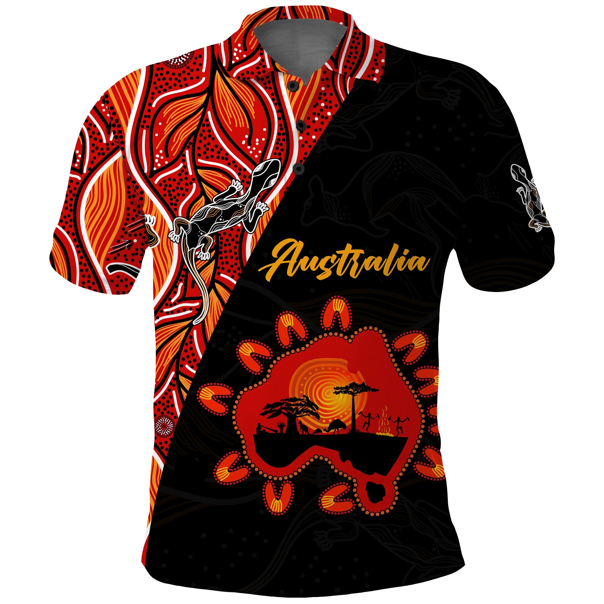 australia-map-polo-shirt-aussie-kangaroo-aboriginal