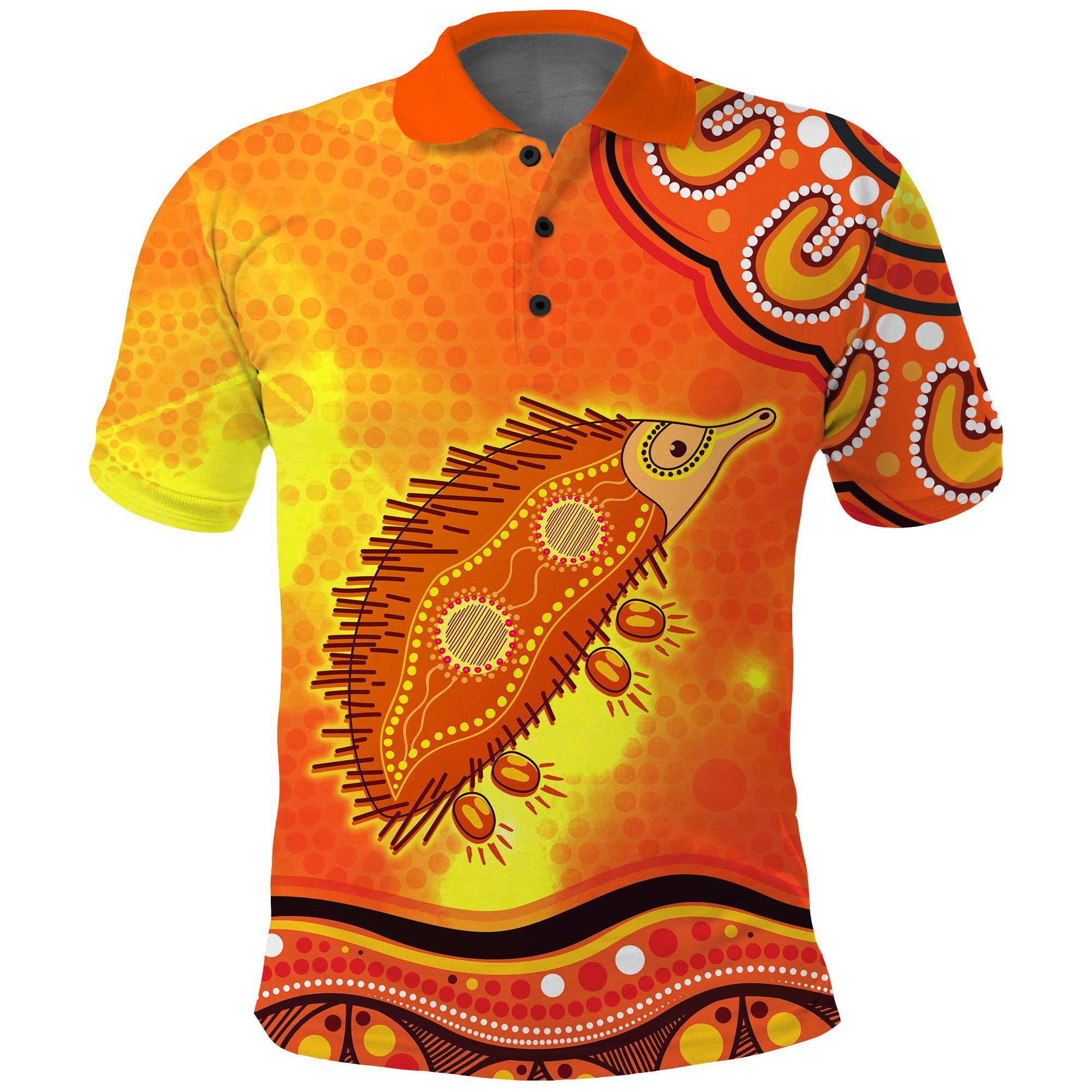 echidna-aboriginal-polo-shirt-australian-animal