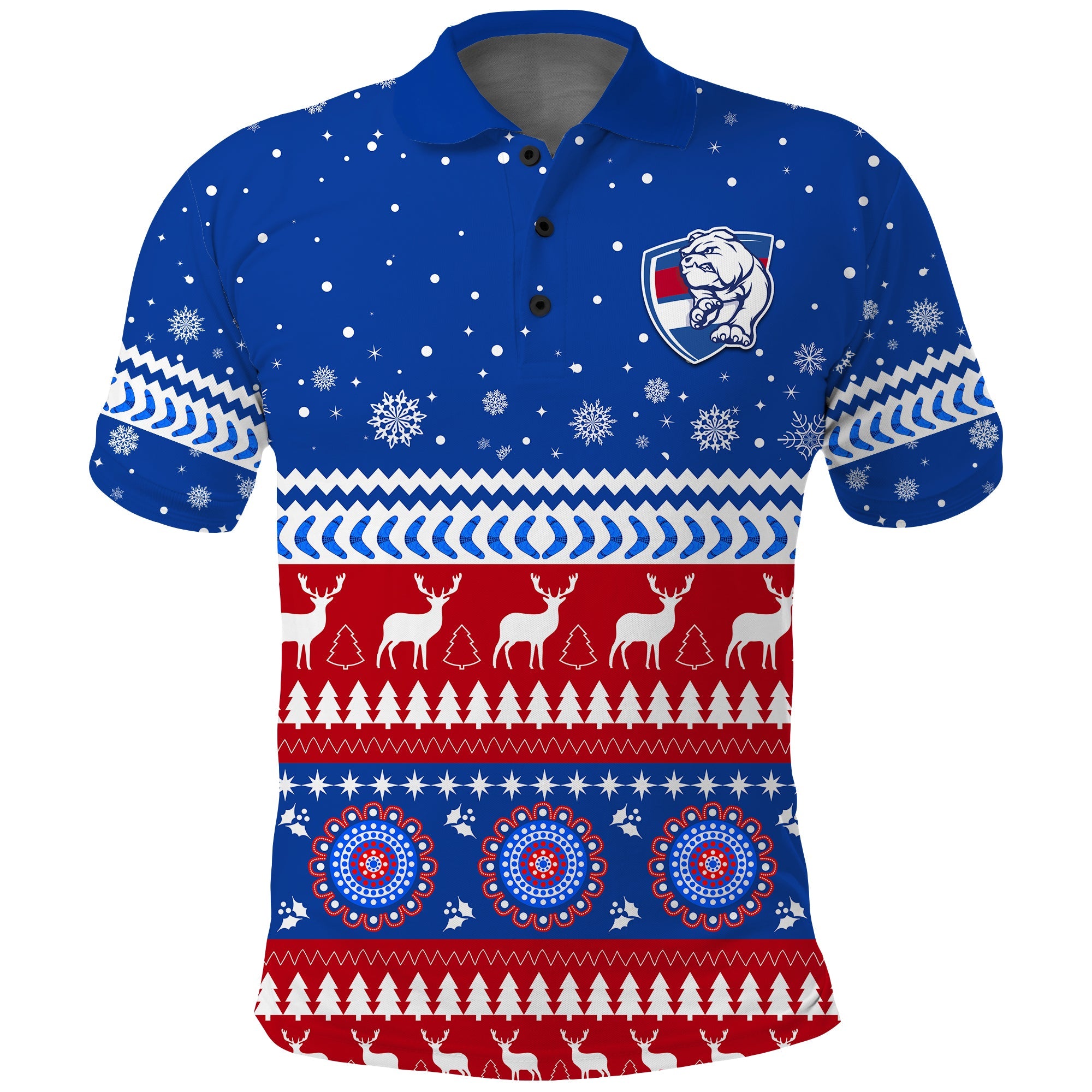 custom-personalised-bulldogs-football-christmas-polo-shirt-western-bulldogs