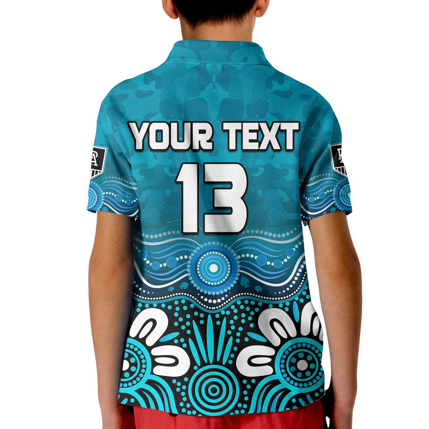 custom-text-and-number-power-anzac-2022-polo-shirt-kid-port-adelaide-aboriginal-remember-them