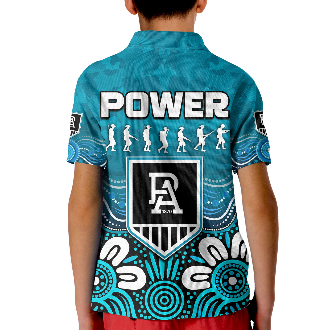 power-anzac-2022-polo-shirt-port-adelaide-aboriginal-remember-them