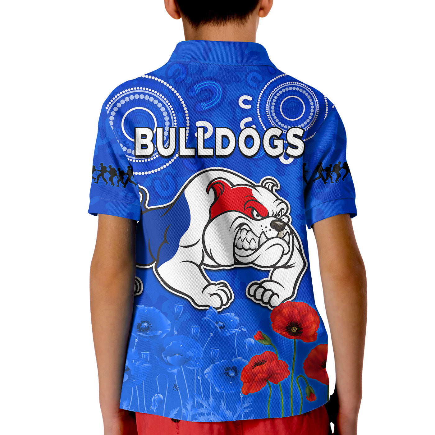 bulldogs-anzac-2022-polo-shirt-kid-western-dogs-aboriginal-poppy