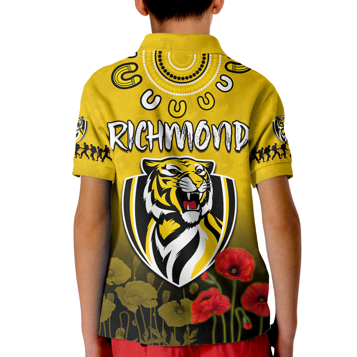 richmond-anzac-2022-polo-shirt-kid-tigers-aboriginal-poppy