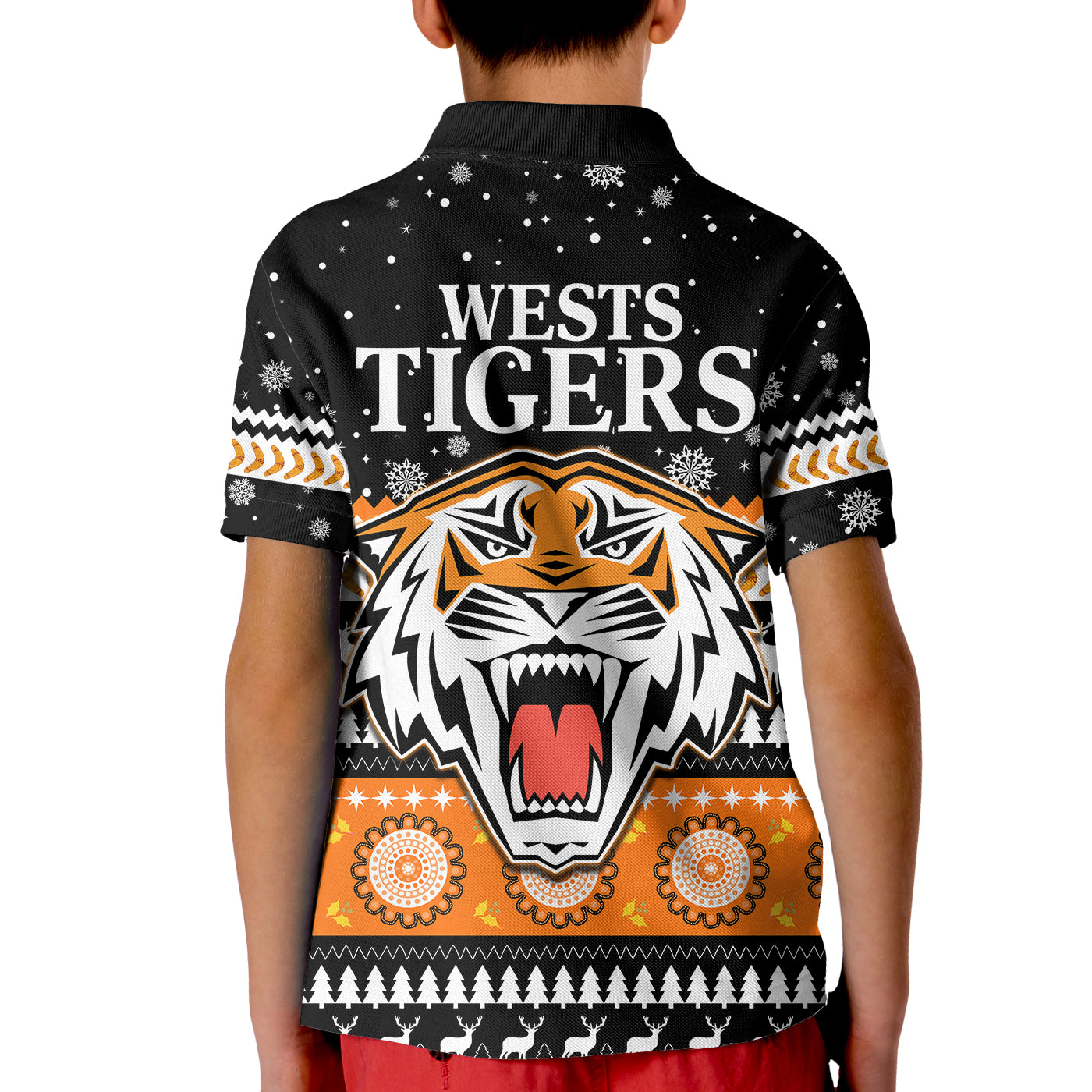 wests-tigers-polo-shirt-kid-merry-christmas-energy