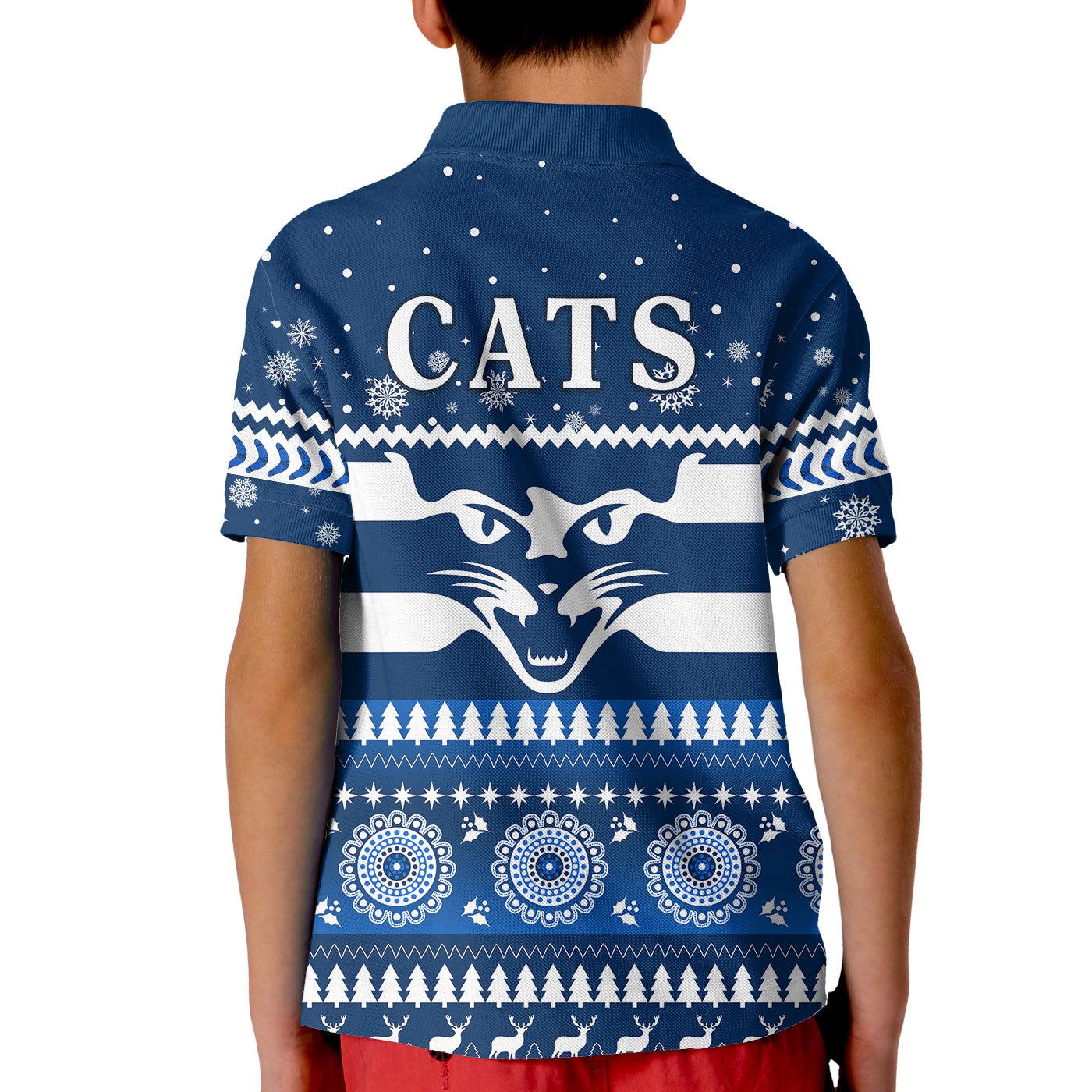 cats-christmas-polo-shirt-kid-indigenous-geelong-football