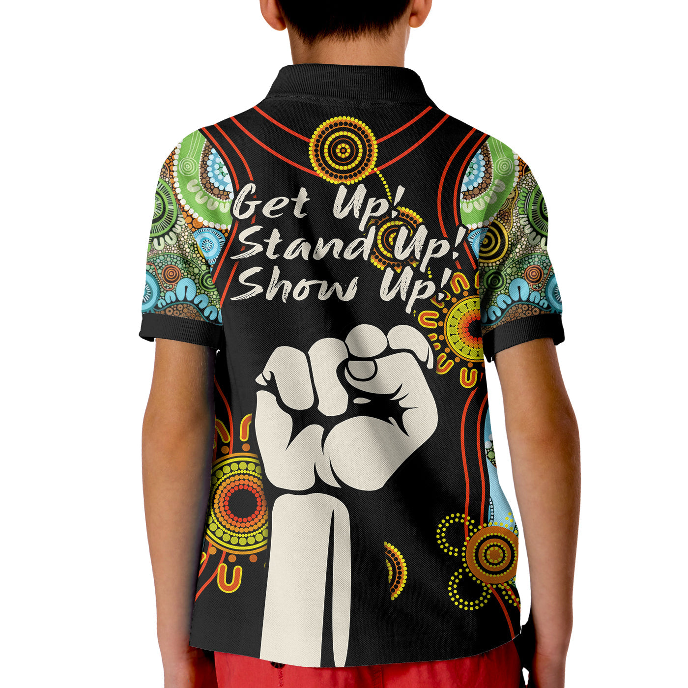 naidoc-2022-polo-shirt-kid-proud-history-of-getting-up-standing-up-and-showing-up