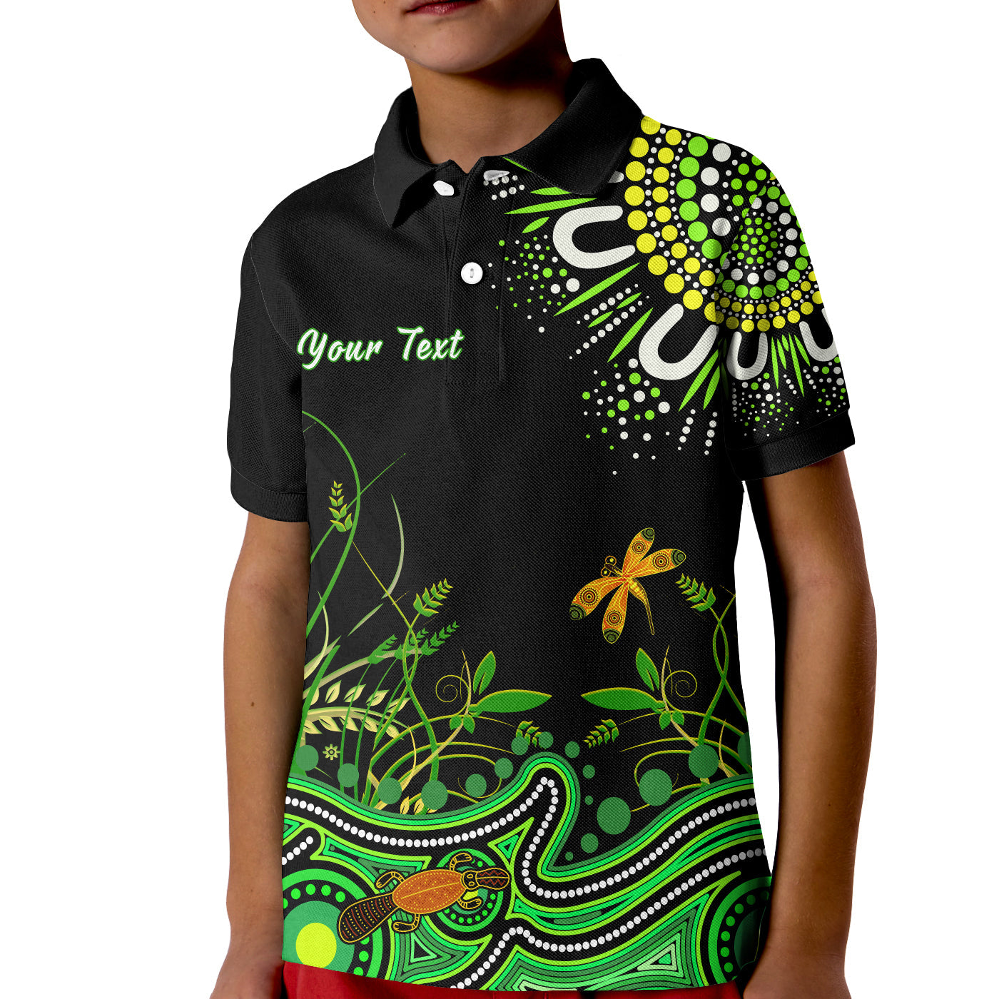 custom-personalised-happy-king-island-show-polo-shirt-kid-aboriginal-tasmania-australia