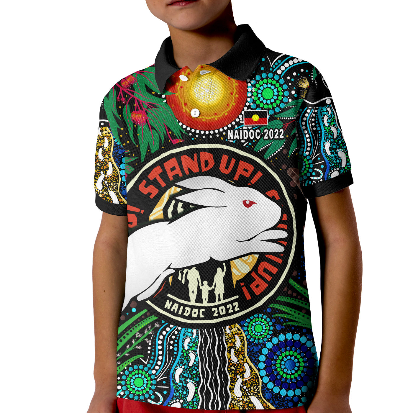 custom-personalised-rabbitohs-naidoc-week-2022-polo-shirt-kid-aboriginal-get-up