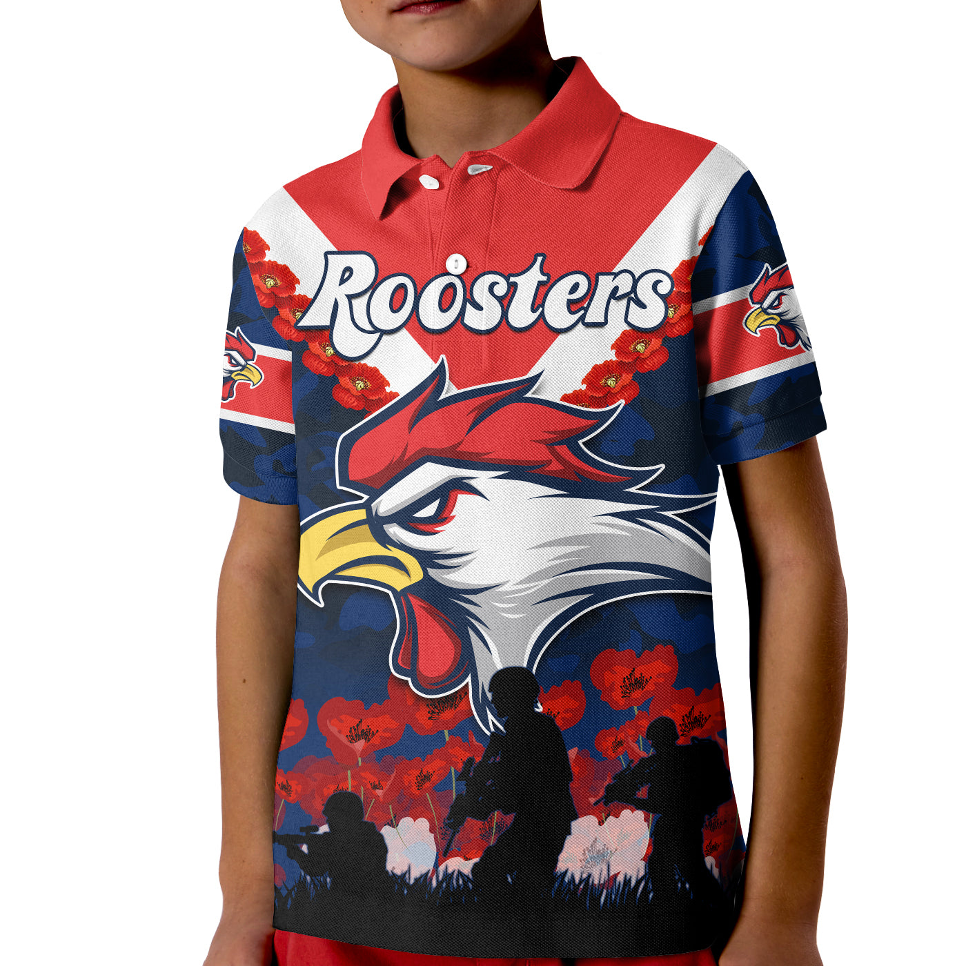 roosters-anzac-2022-polo-shirt-kid-we-will-remember-them